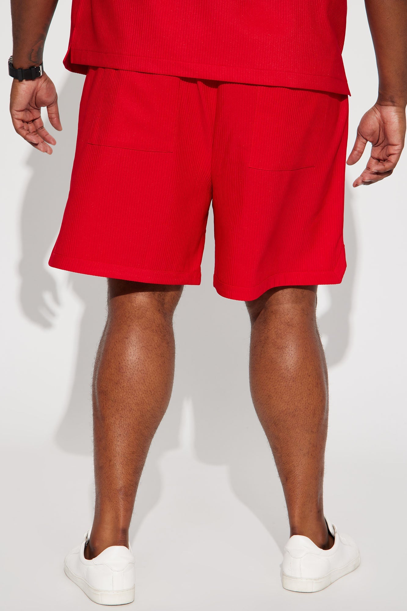 Show Up Basketball Short - Red Fashion Nova
