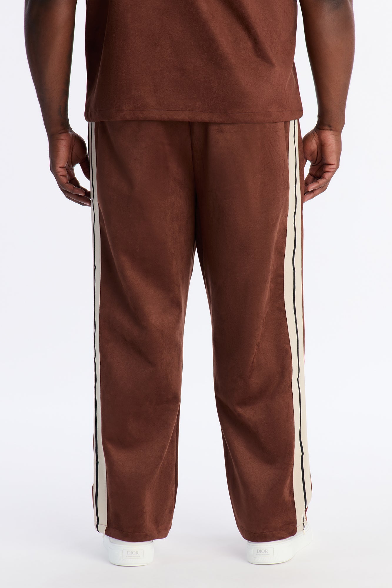 Straight Faux Suede Pant - Brown Fashion Nova