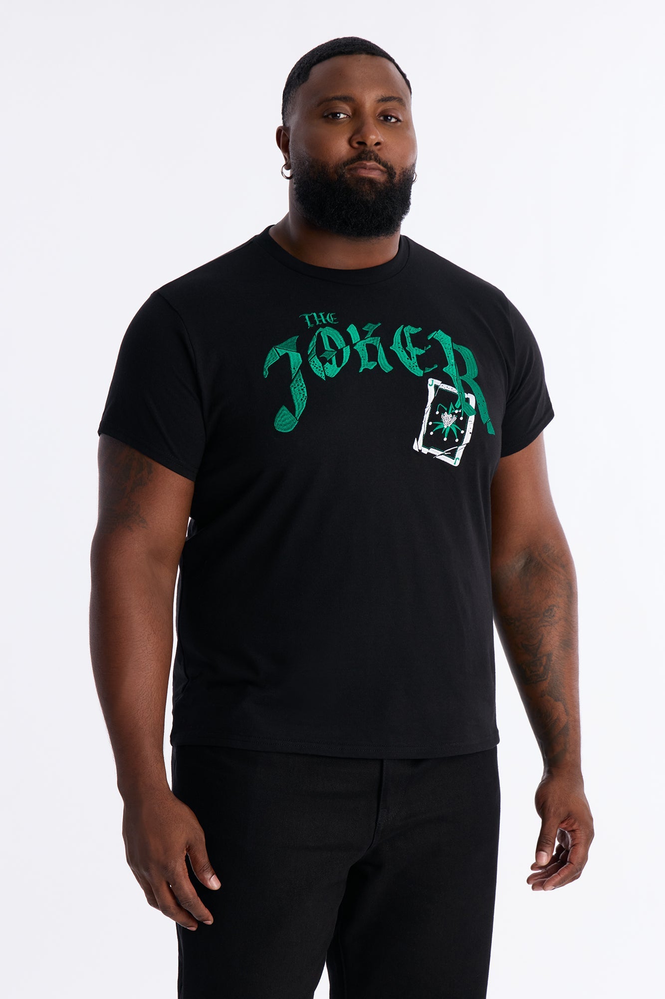 The Joker Embroidered Short Sleeve Tee - Black Fashion Nova
