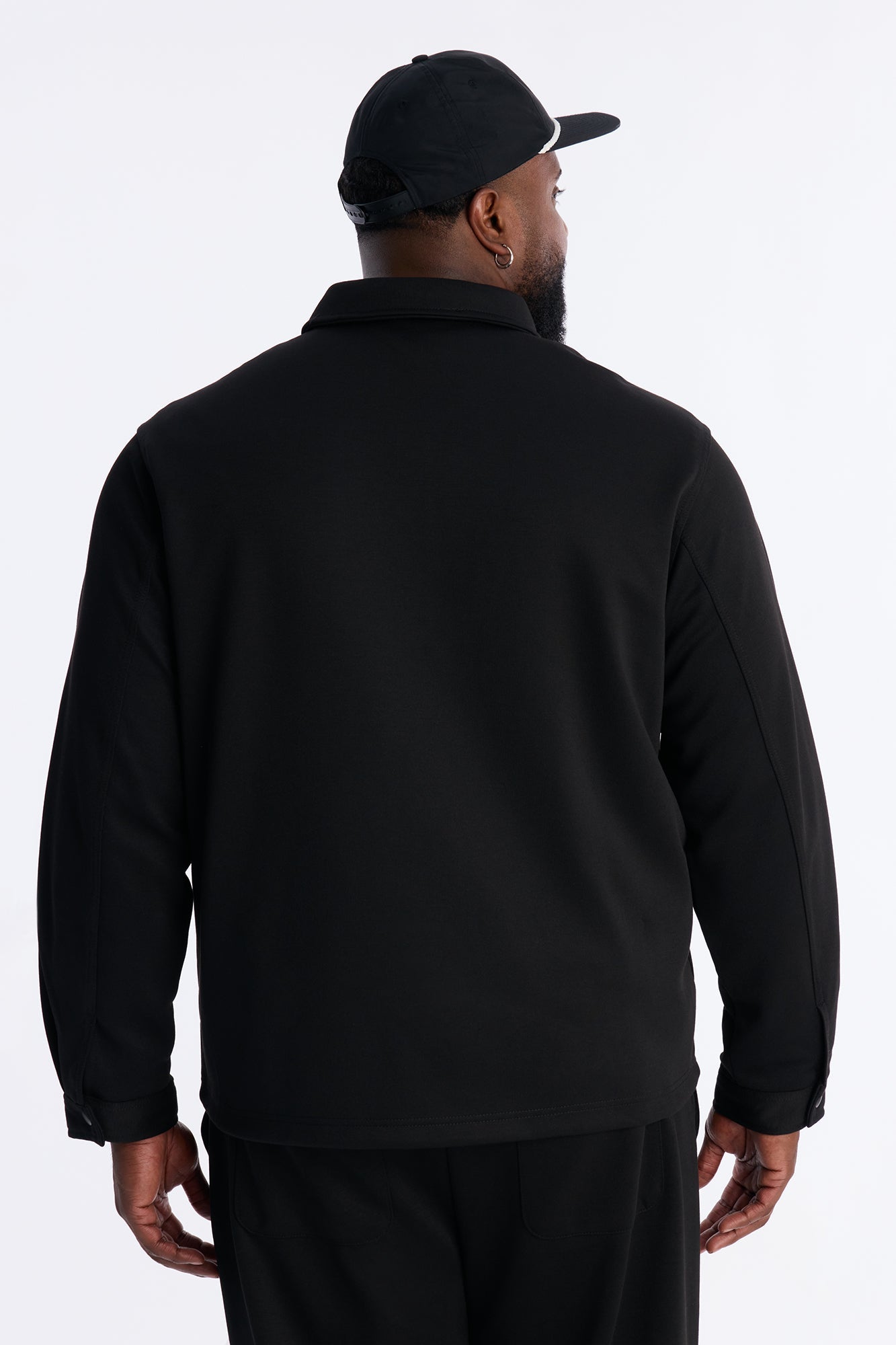 Structured Fleece Coaches Jacket - Black Fashion Nova