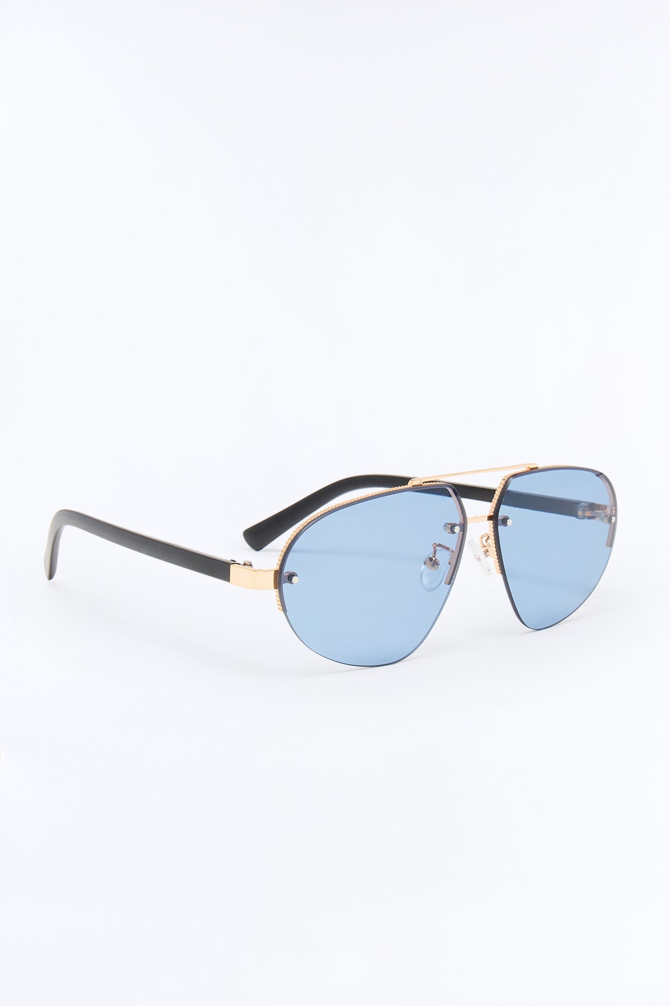 High End Aviator Sunglasses - Black/Blue Fashion Nova