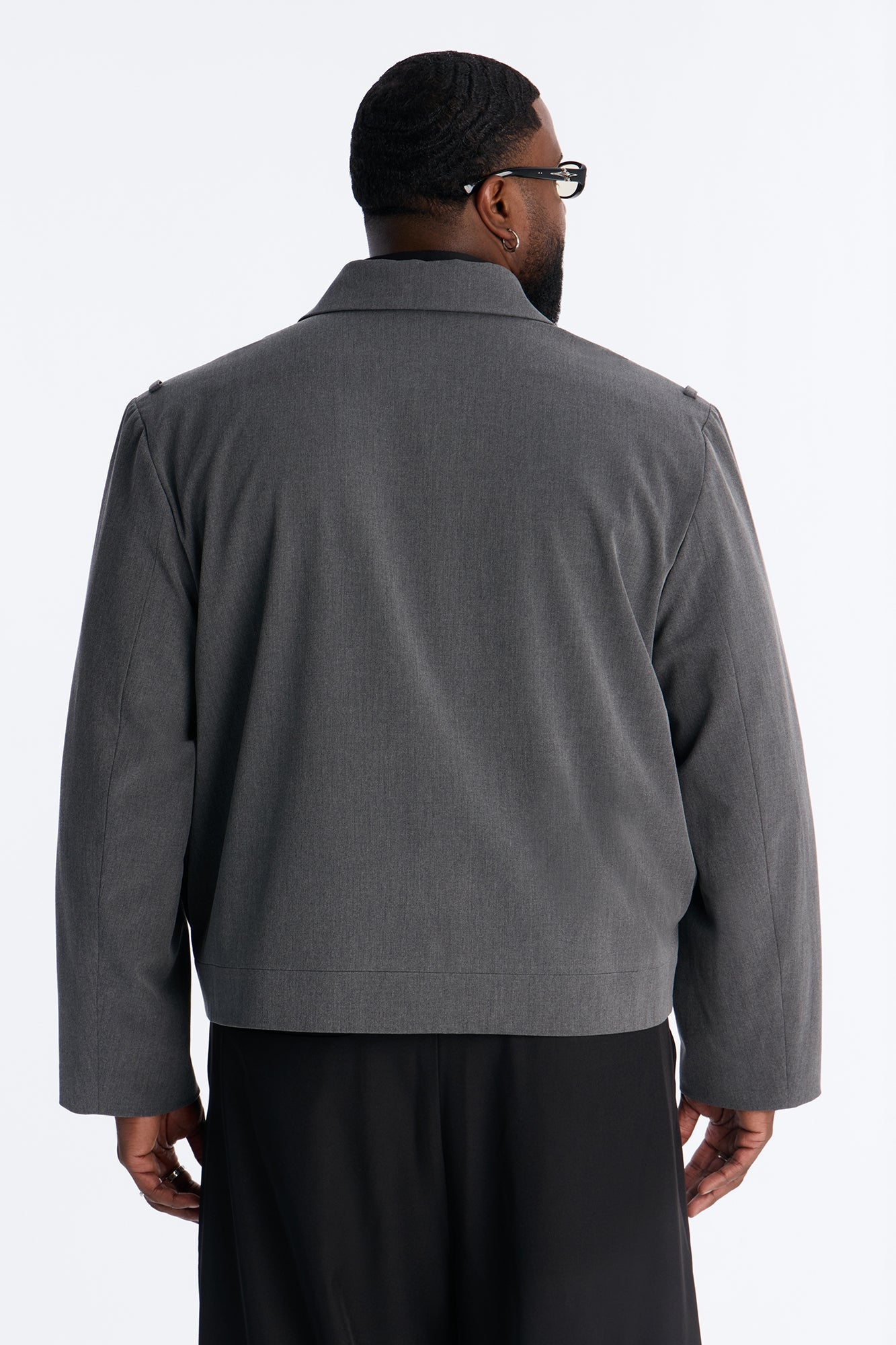 Merged Worlds Detailed Jacket - Charcoal Fashion Nova
