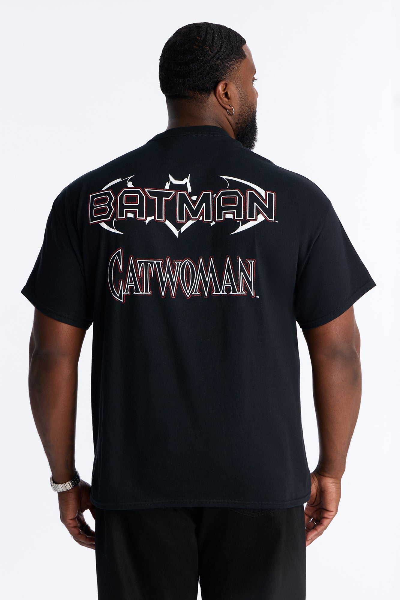 Batman And Catwoman Power Duo Short Sleeve Tee - Black Fashion Nova
