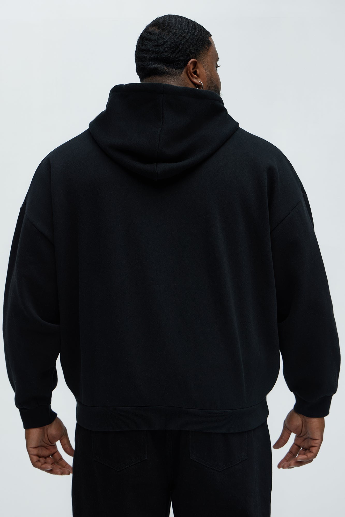 Tyson Crusader Printed Oversized Zip Hoodie - Black Fashion Nova