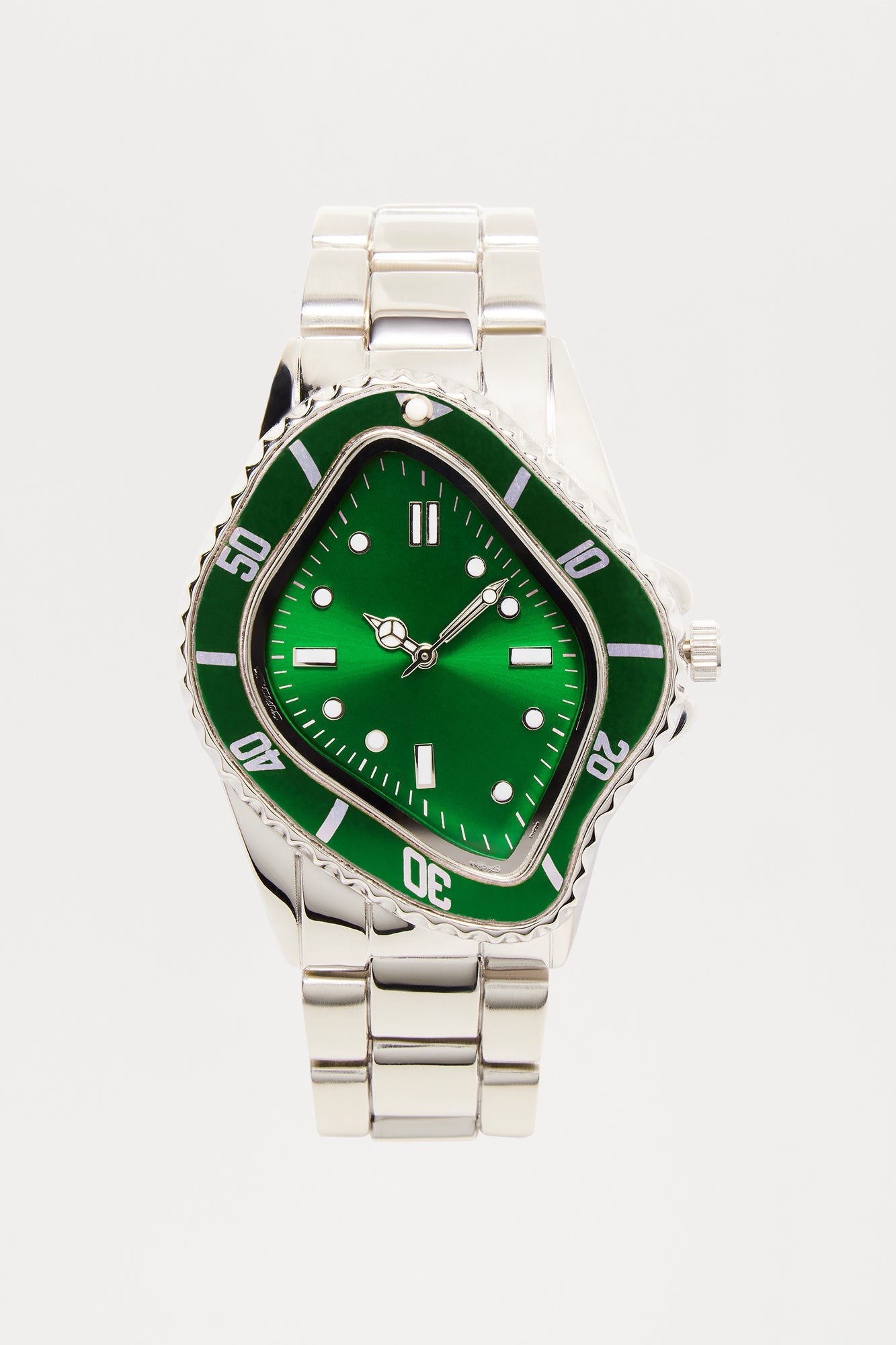 Legacy Watch - Silver/Green Fashion Nova