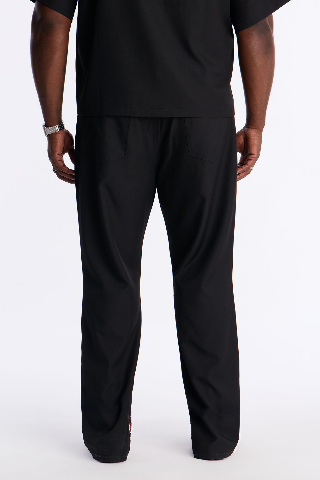 Straight Genesis Origin Embellished Trouser - Black Fashion Nova