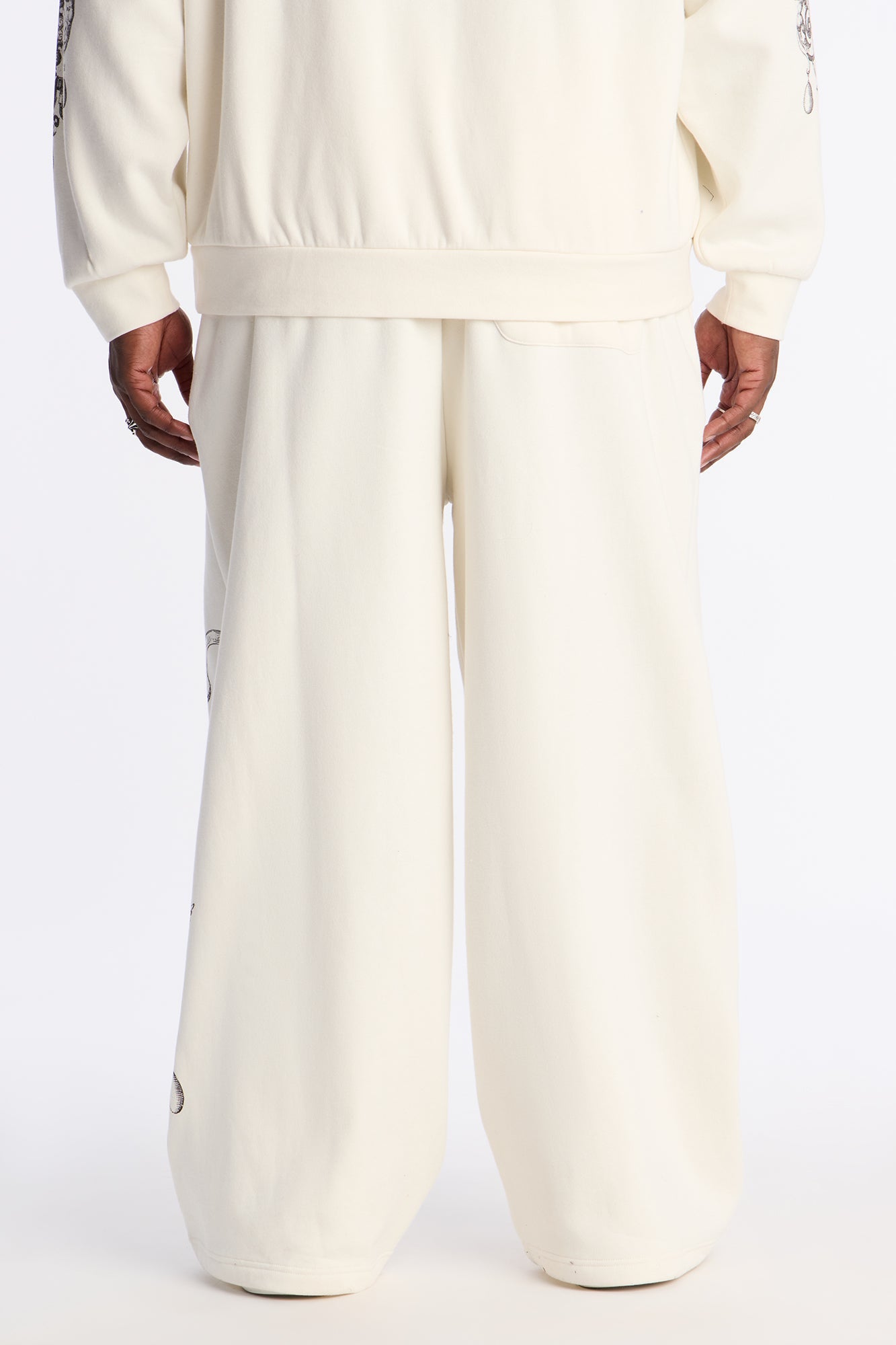 Grateful Heart Sweatpants - Cream Fashion Nova