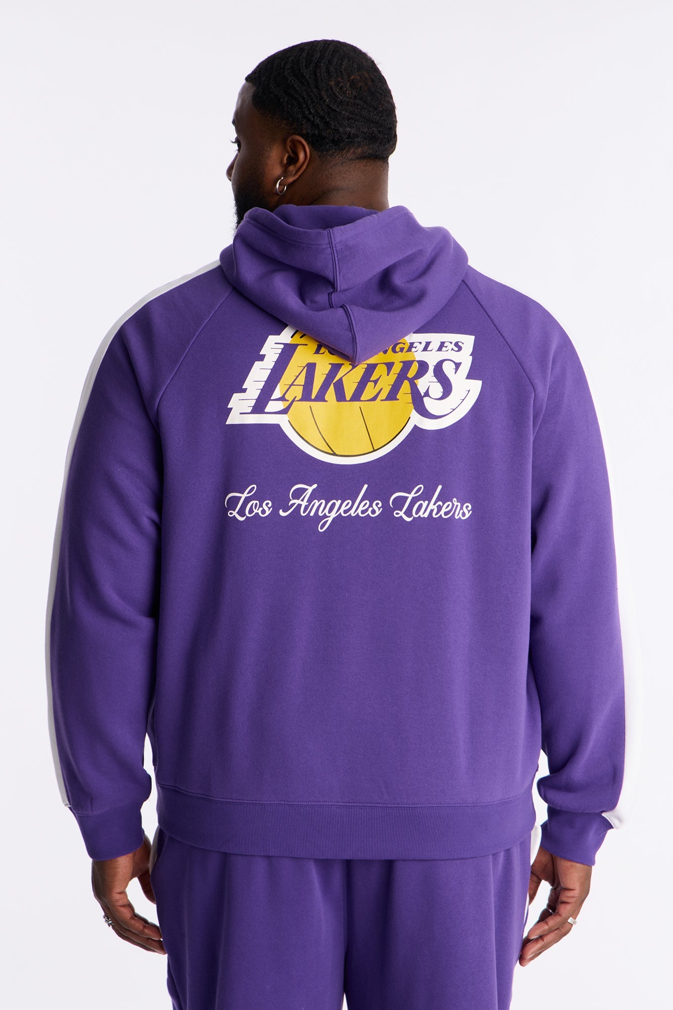 Lakers Wavey Oversized Zip Hoodie - Purple Fashion Nova