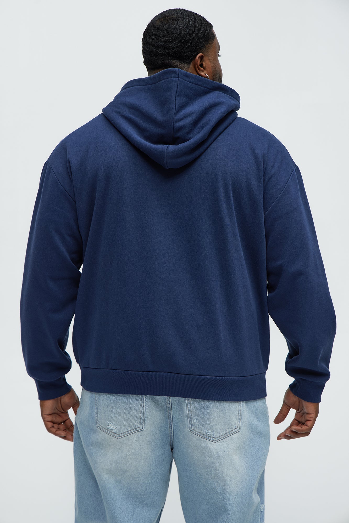 Lost In Space Zip Up Hoodie - Navy Fashion Nova