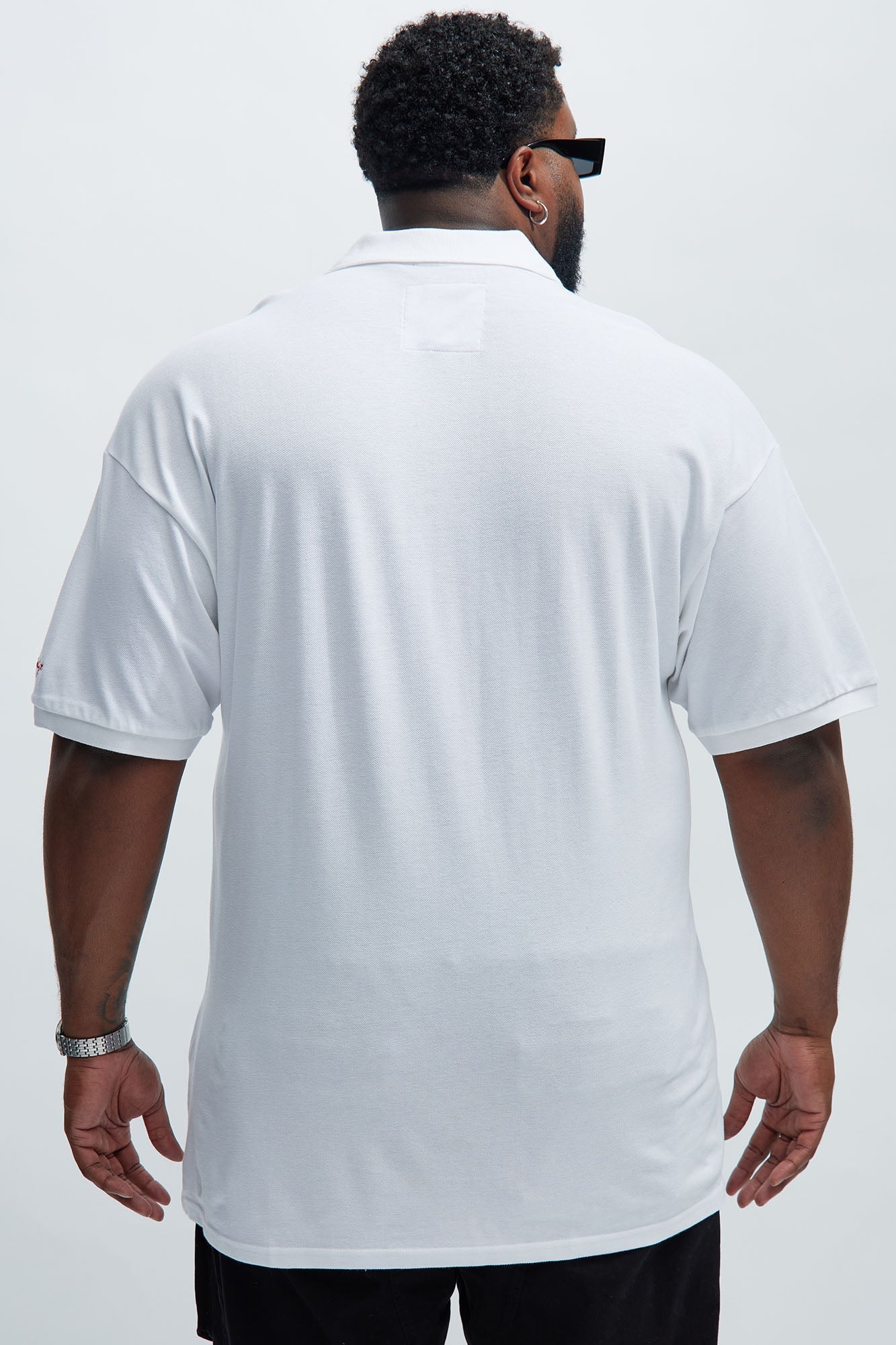 Keith Haring Heart Logo Short Sleeve Polo - White Fashion Nova