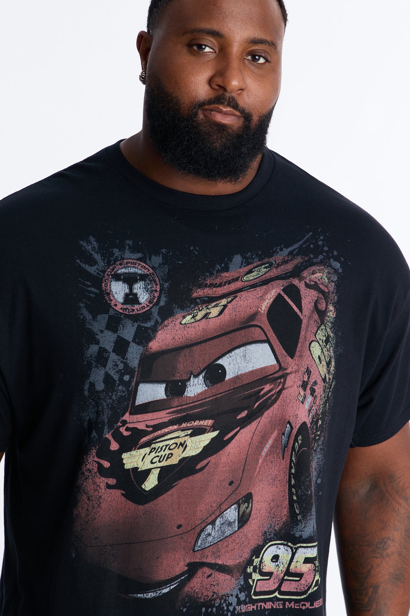 Disney Cars LMQ KACHOW! Short Sleeve Tee - Black Fashion Nova