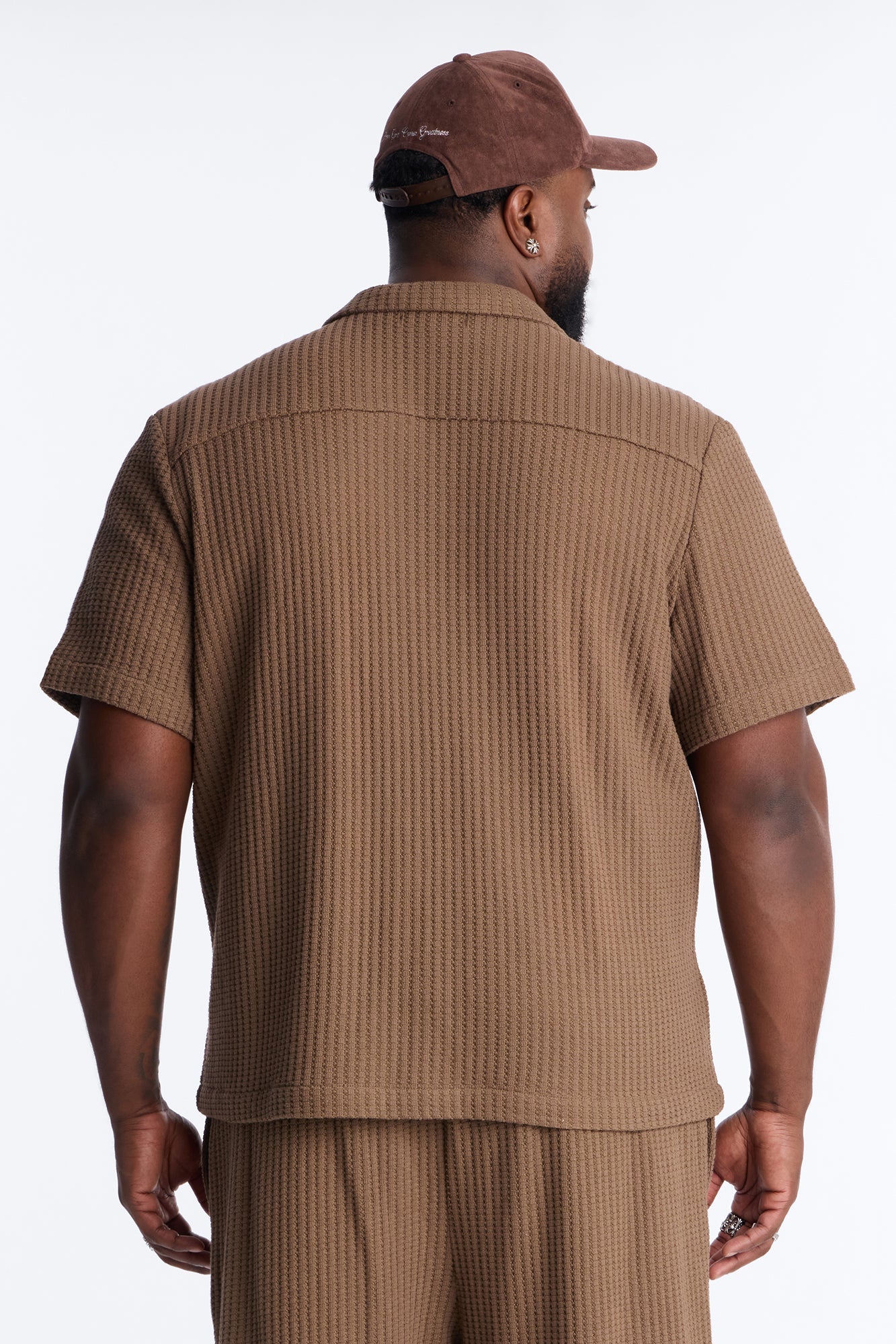 London Fog Textured Button Up Shirt - Brown Fashion Nova