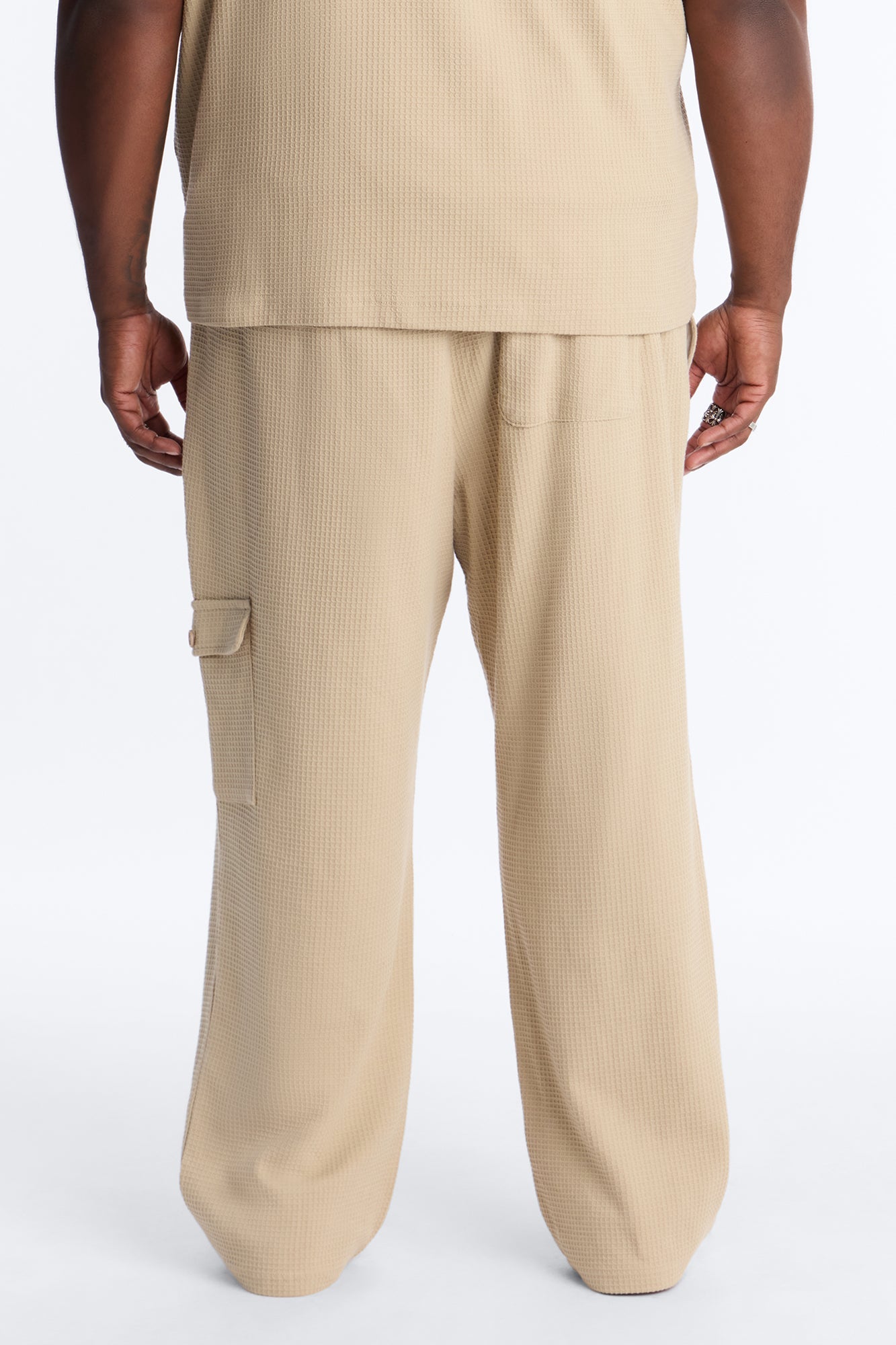 Straight Culver City Waffle Knit Pant - Stone Fashion Nova