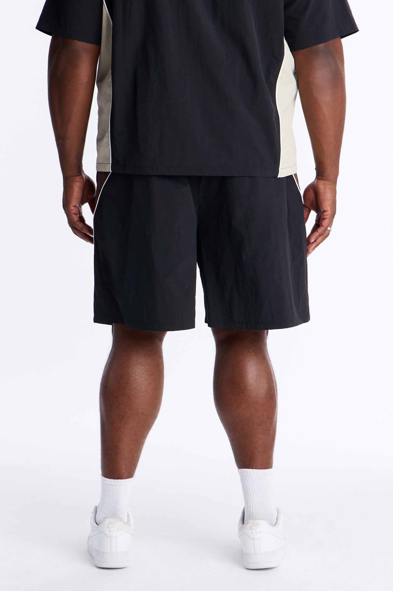 Relaxed Osaka Block Short - Black/Brown Fashion Nova