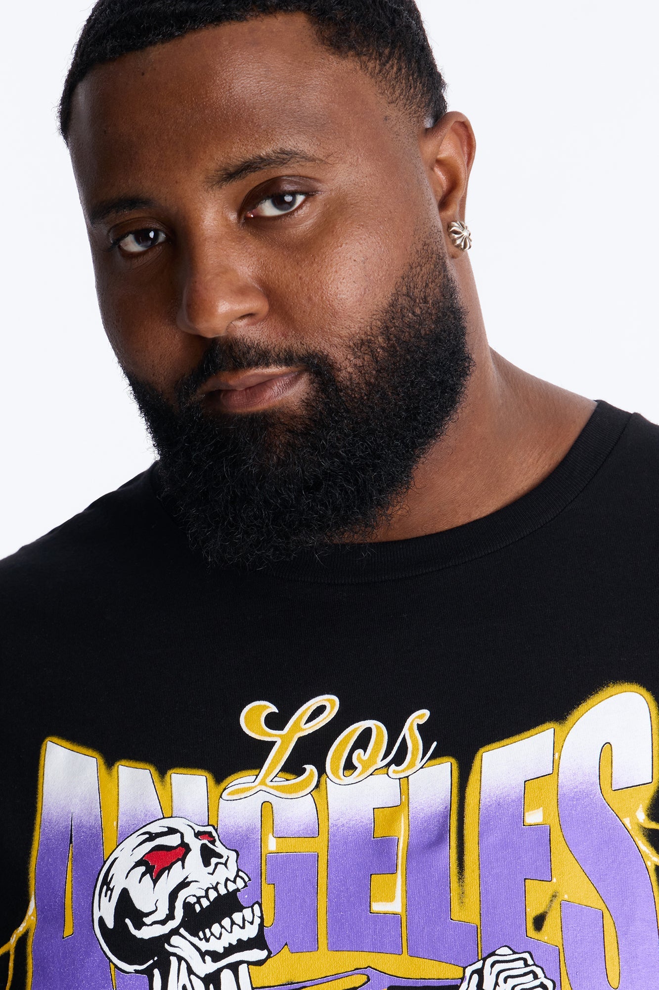Los Angeles Skullers Oversized Short Sleeve Tee - Black Fashion Nova