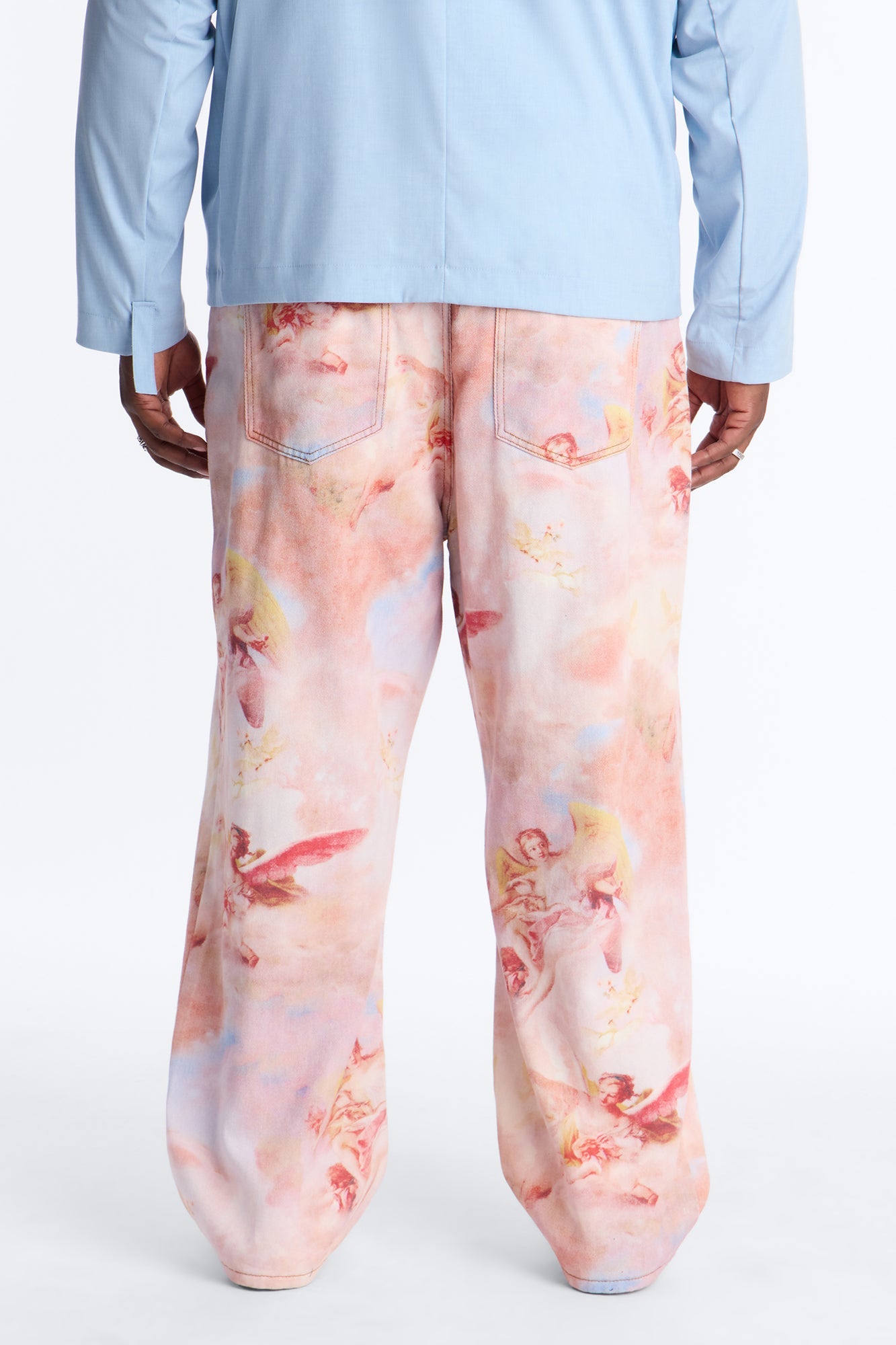 Baggy Angels Within The Clouds Jean - Pink Fashion Nova
