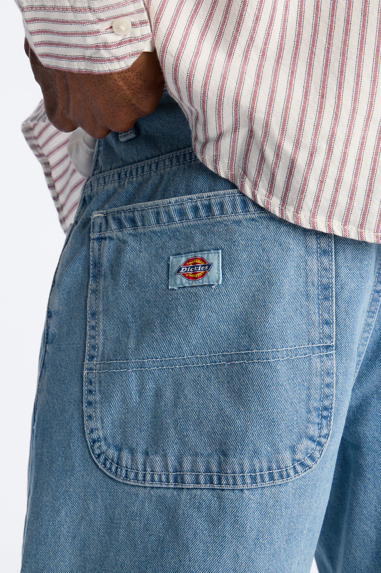 Dickies Loose Fit Double Knee Jean - Light Blue Wash Fashion Nova