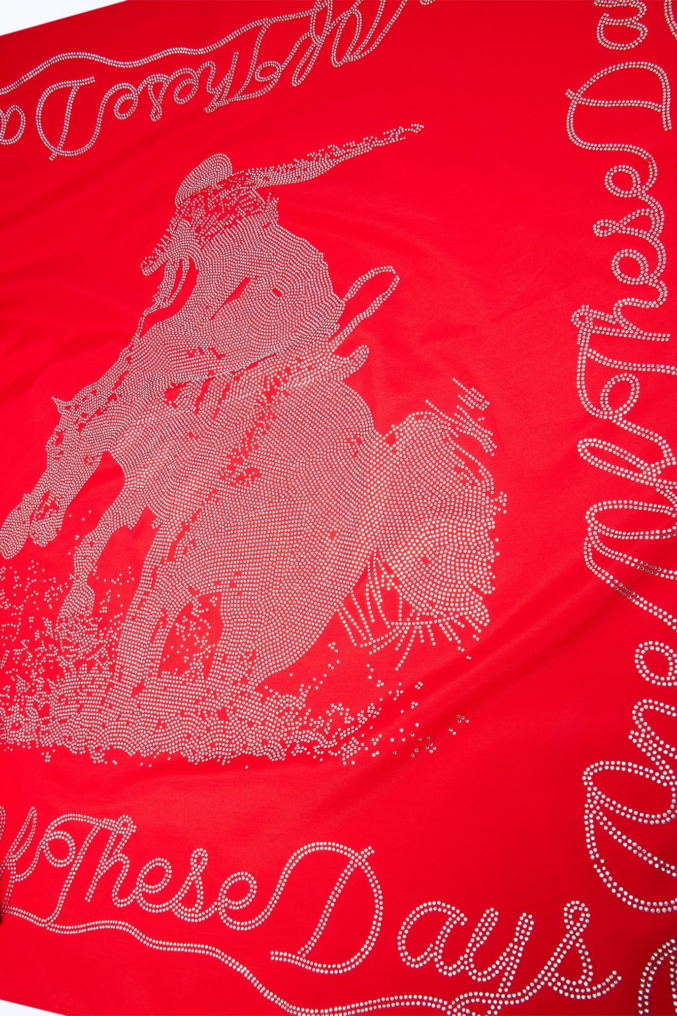 Western Rhinestone Embellished Bandana - Red Fashion Nova
