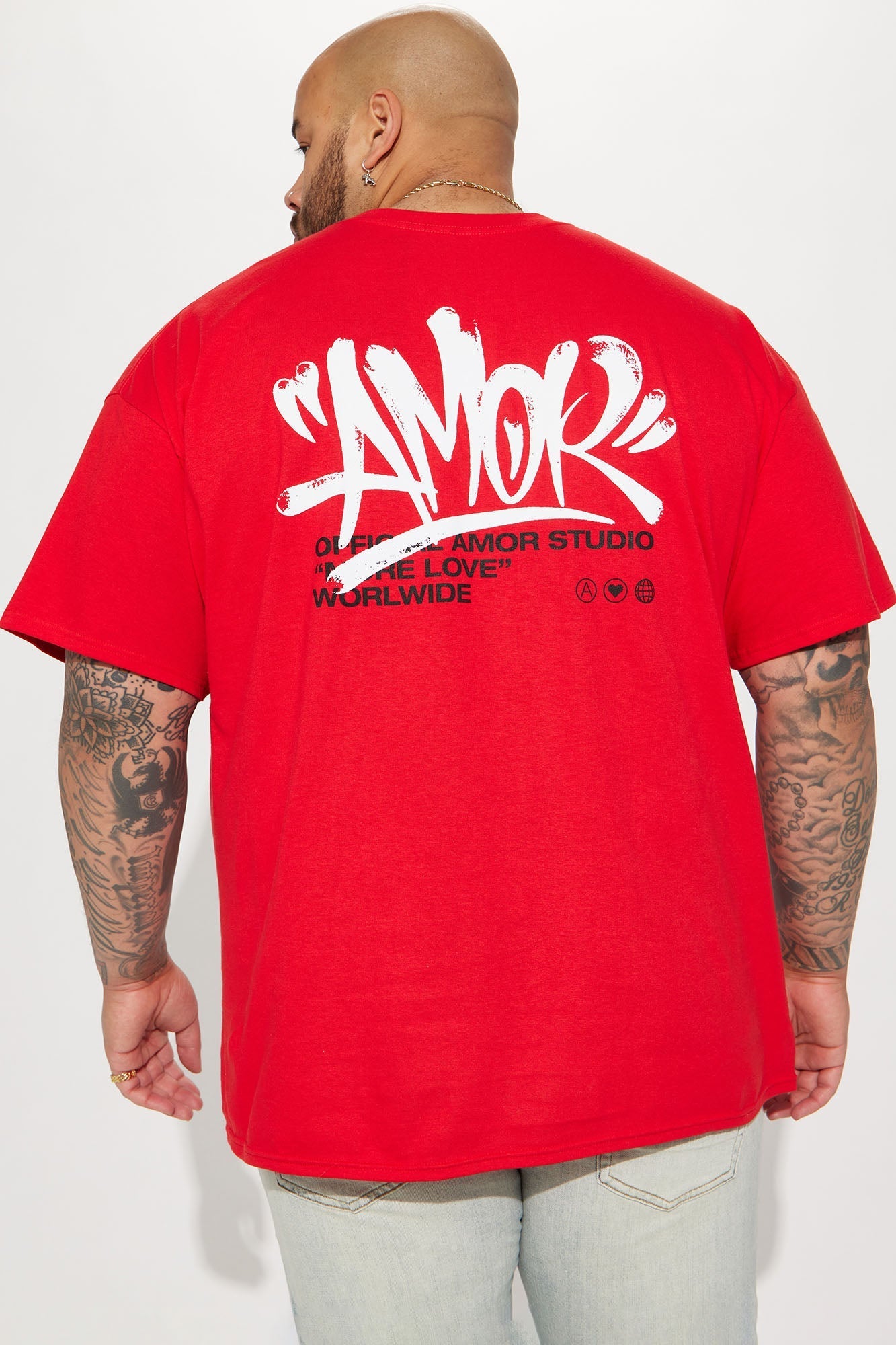 Amor Studio Short Sleeve Tee - Red Fashion Nova