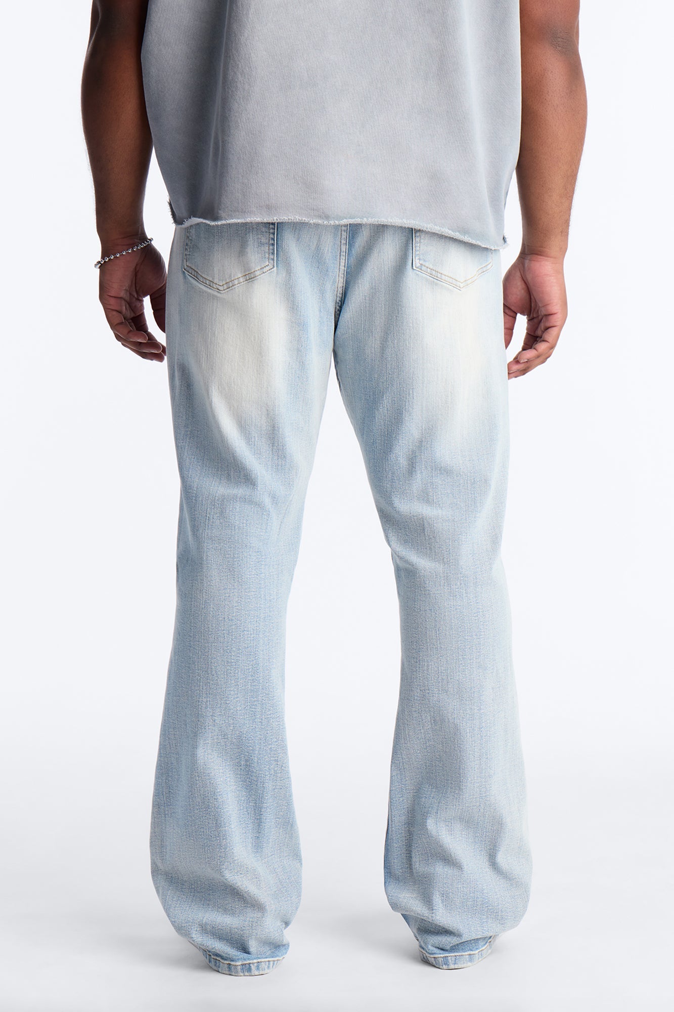 Stacked Skinny Flare Ripped Legacy Jeans - Light Wash Fashion Nova