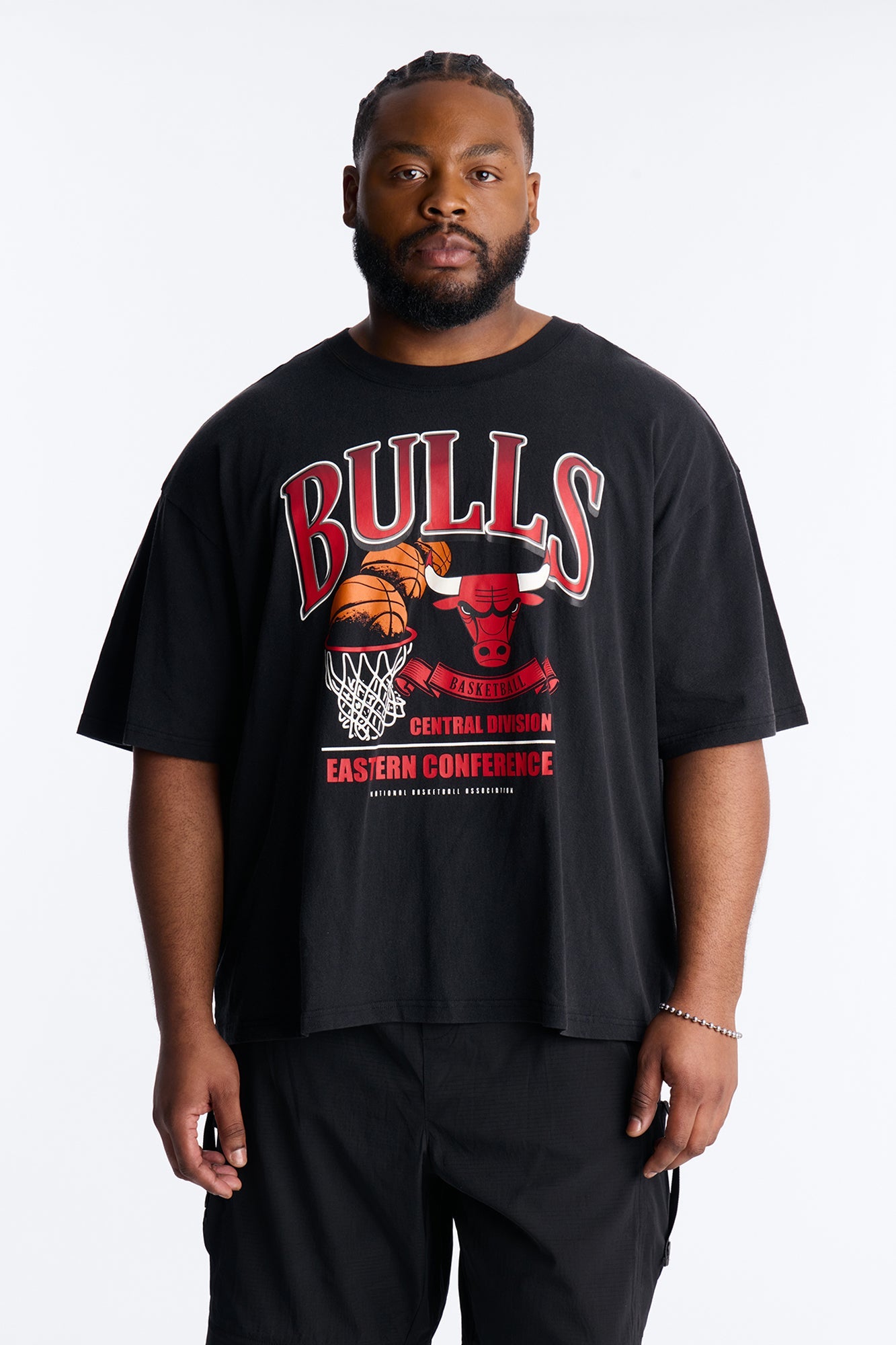 Bulls For The City Short Sleeve Tee - Black Wash Fashion Nova