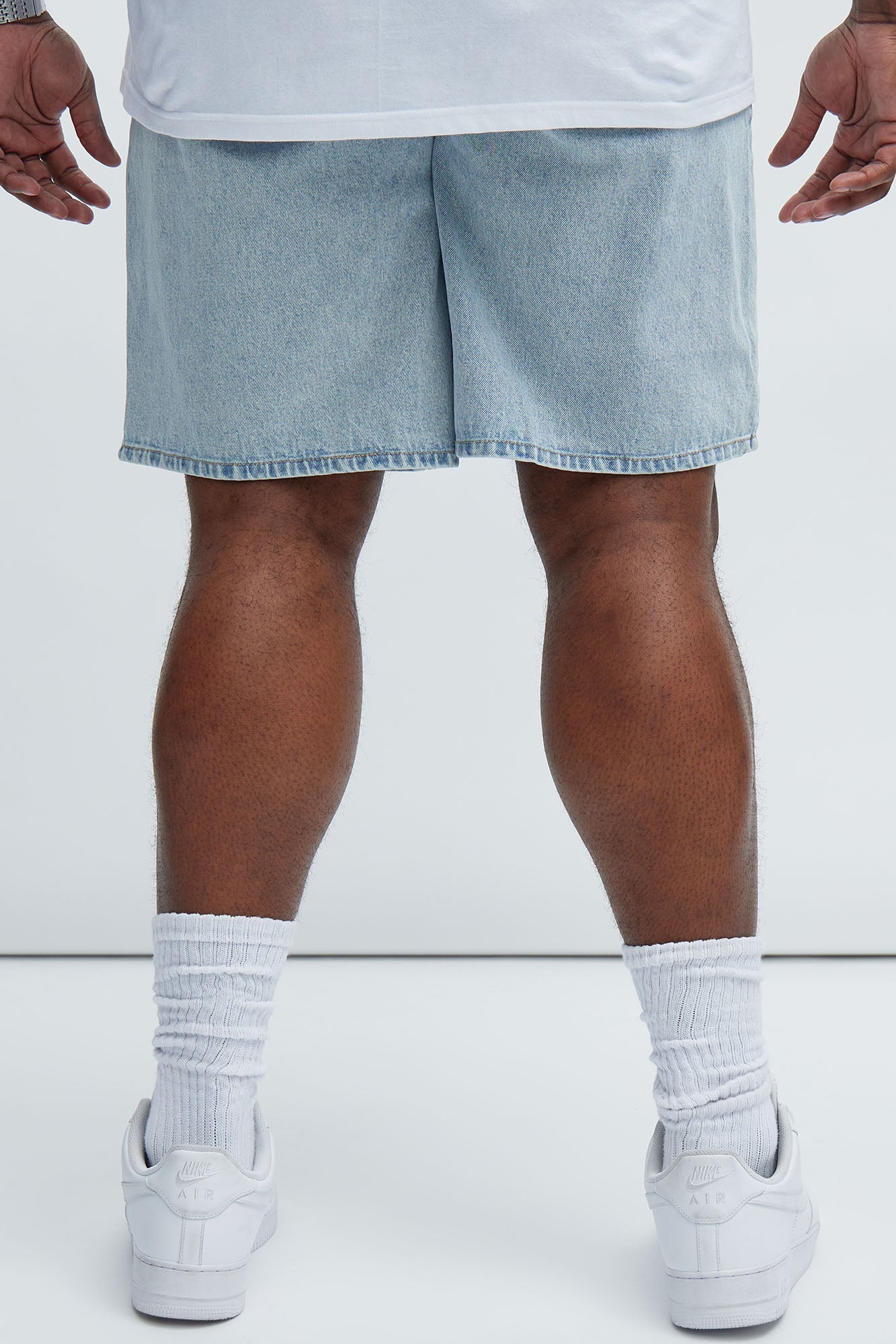Colin Relaxed Denim Shorts - Light Blue Wash Fashion Nova