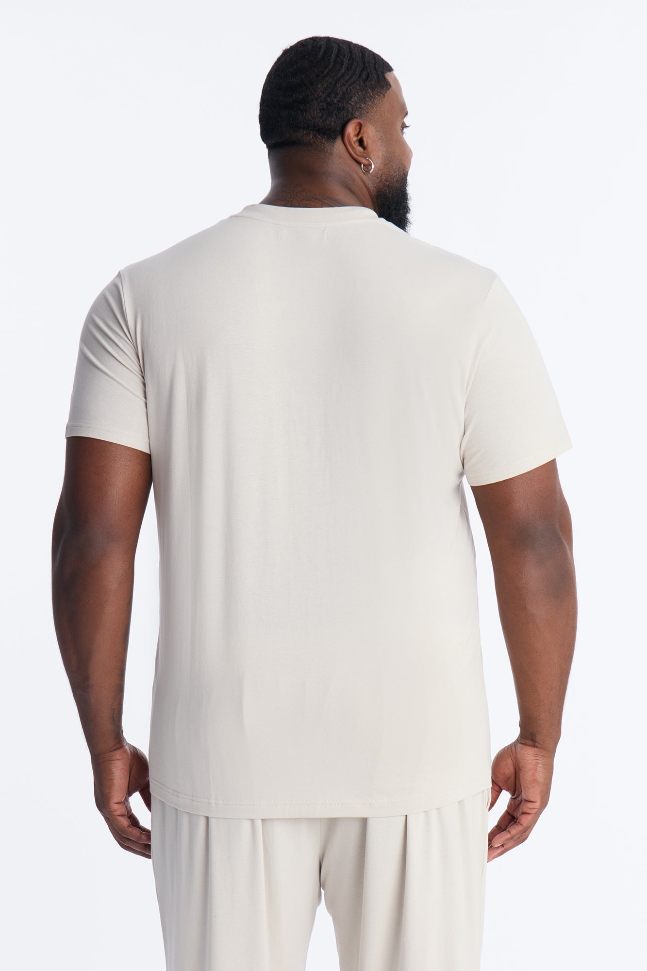 Essential Modal Lounge Short Sleeve Tee - Stone Fashion Nova