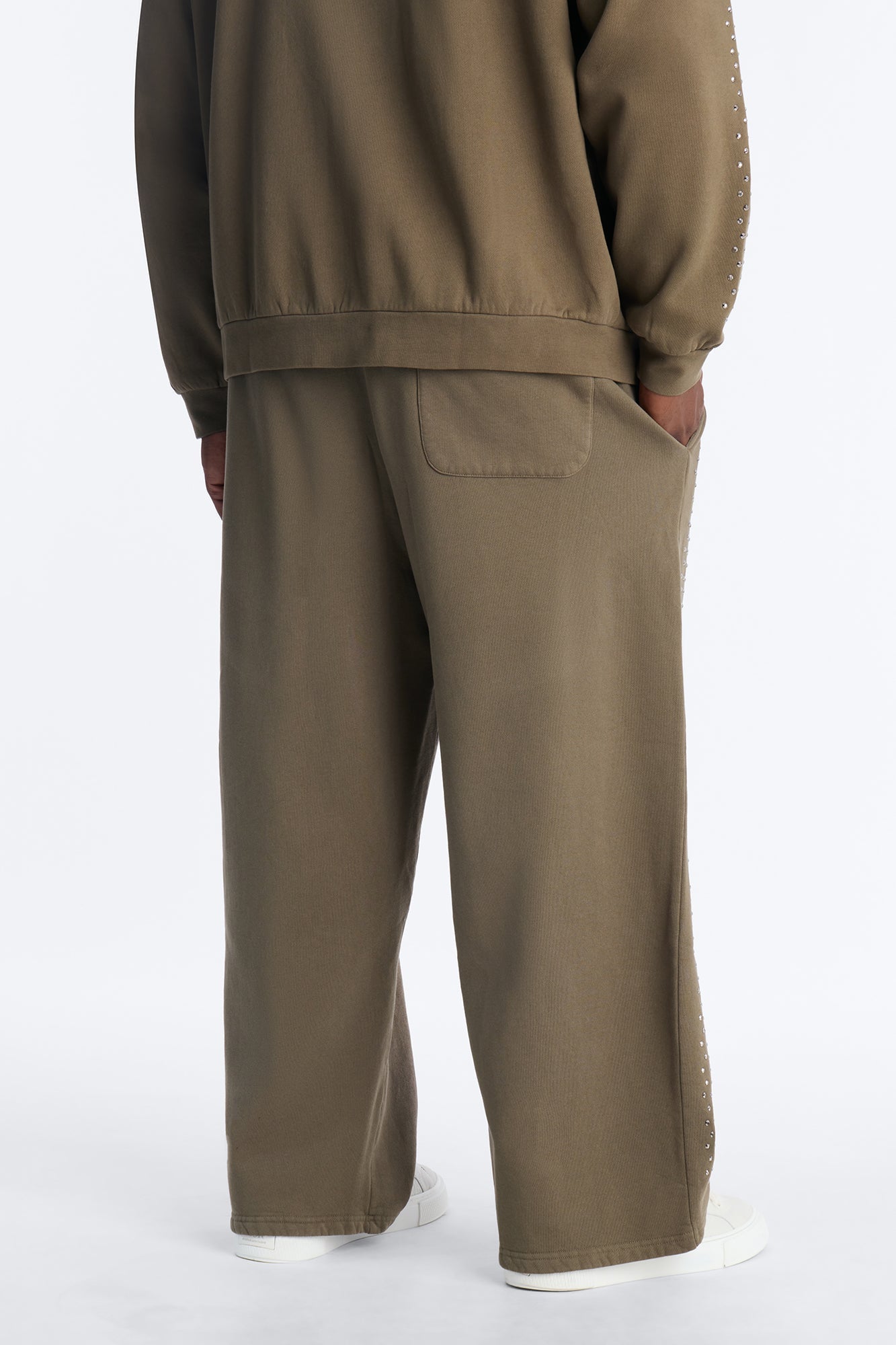 Tribal Rhinestone Sweatpants - Olive Fashion Nova