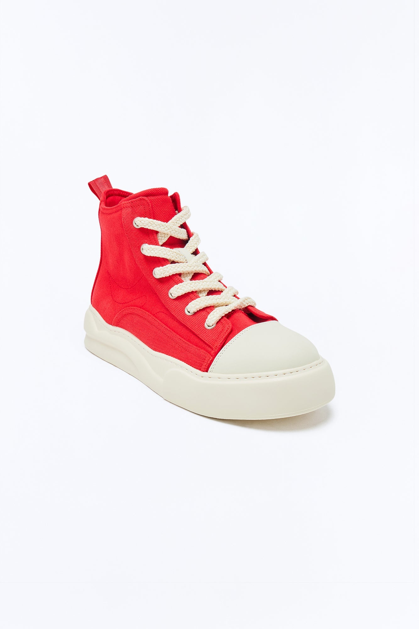City Stride Canvas Chunky Hight Top Sneaker - Red Fashion Nova
