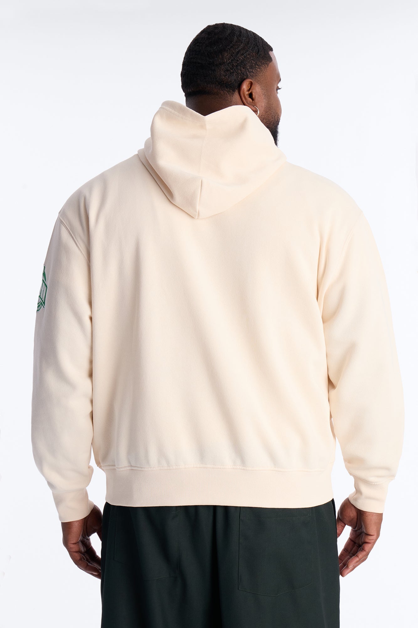 Celtics Embroidered Oversized Hoodie - Cream Fashion Nova