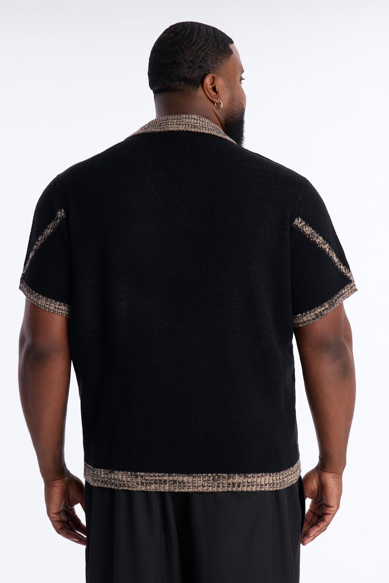 Classic Argyle Knit Polo - Black Fashion Nova