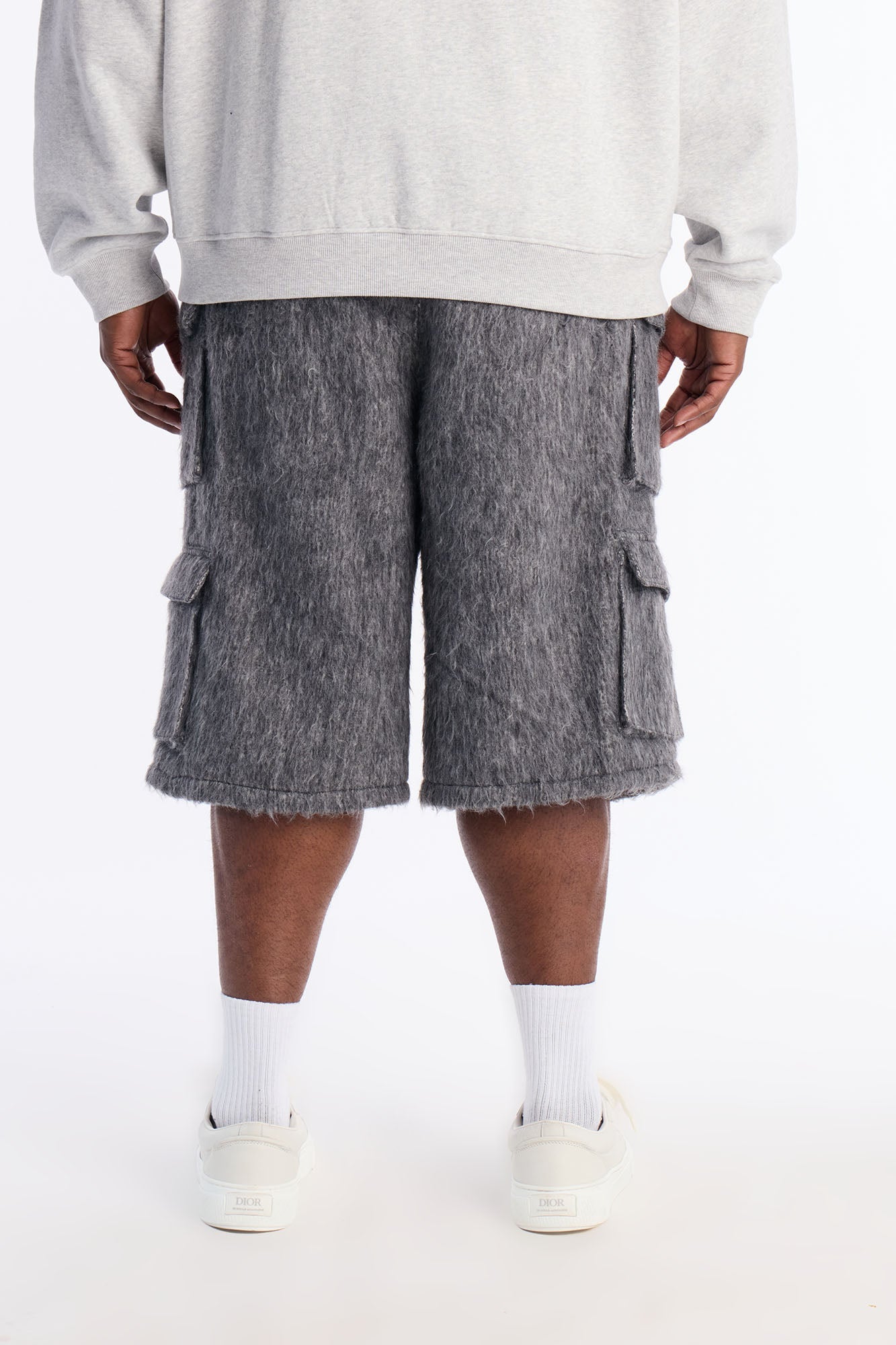 Baggy Warm Breeze Textured Short - Grey Fashion Nova