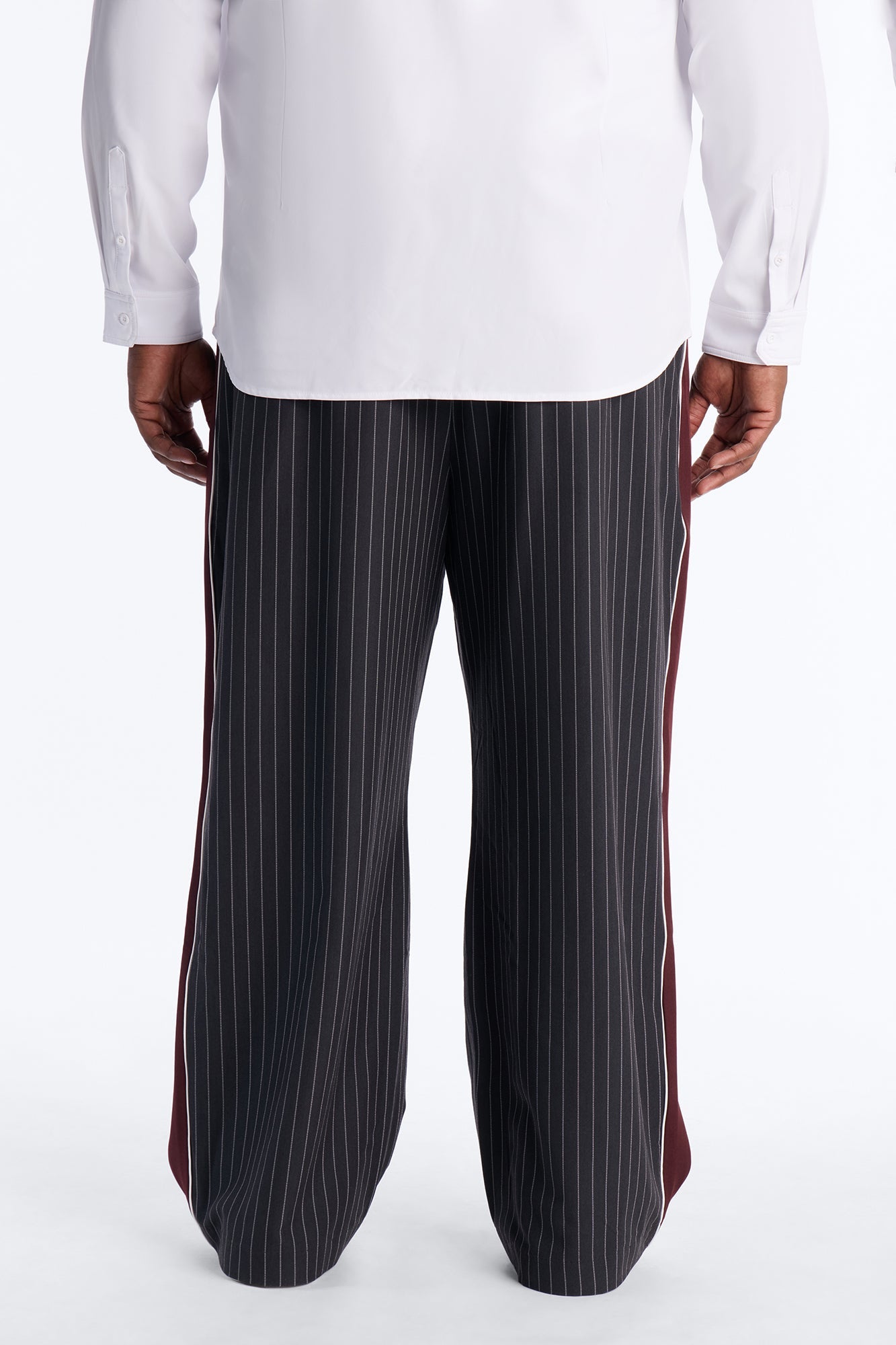 Baggy Elevated Side Stripe Trouser - Black Fashion Nova