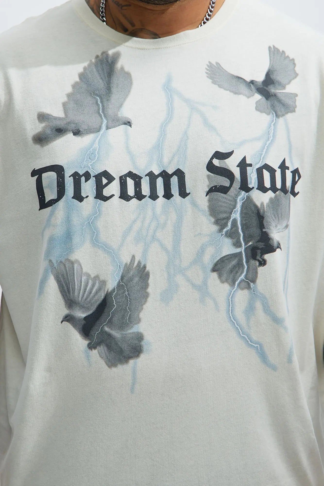 Dream State Oversized Short Sleeve Tee - White Fashion Nova