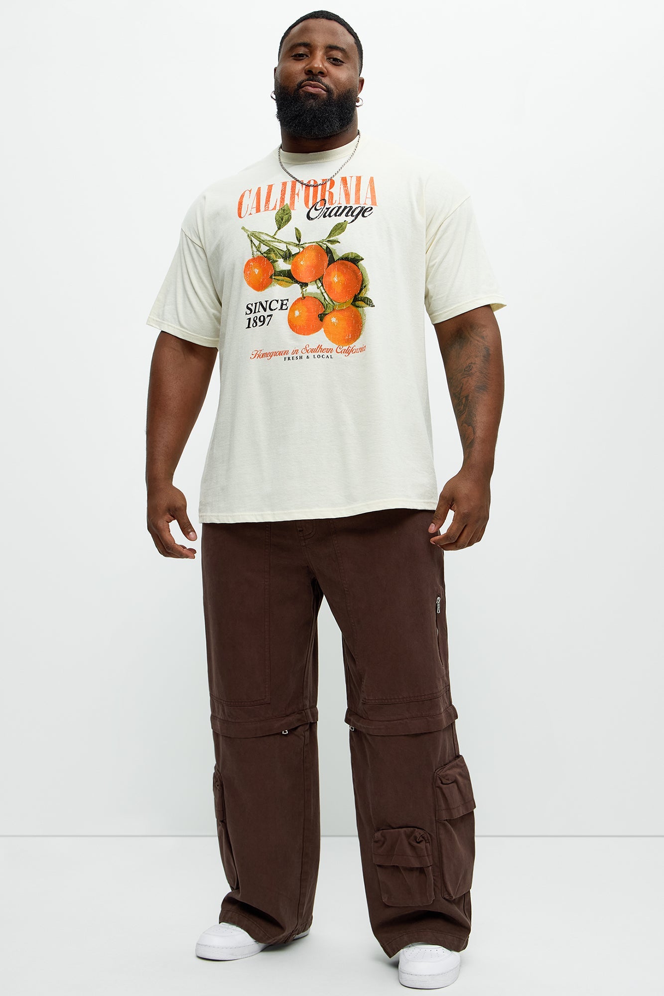 California Orange 1897 Short Sleeve Tee - Natural Fashion Nova