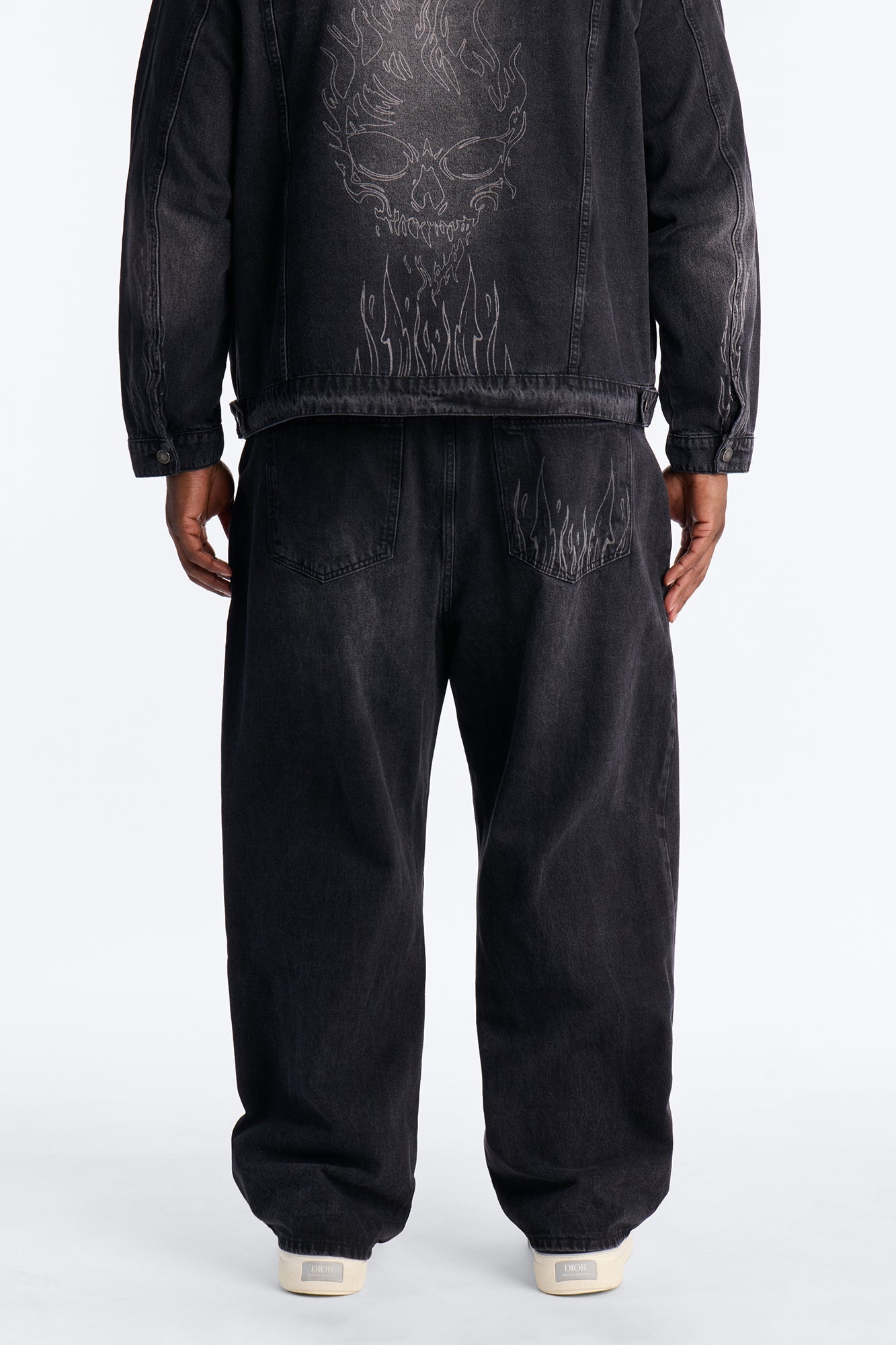 Baggy Hellfire Jean Denim - Black Wash Fashion Nova