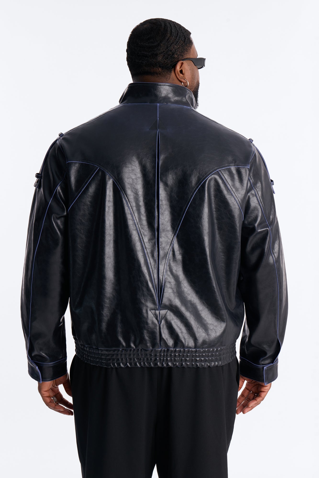 Pressure Reactive Faux Leather Moto Jacket - Black Fashion Nova