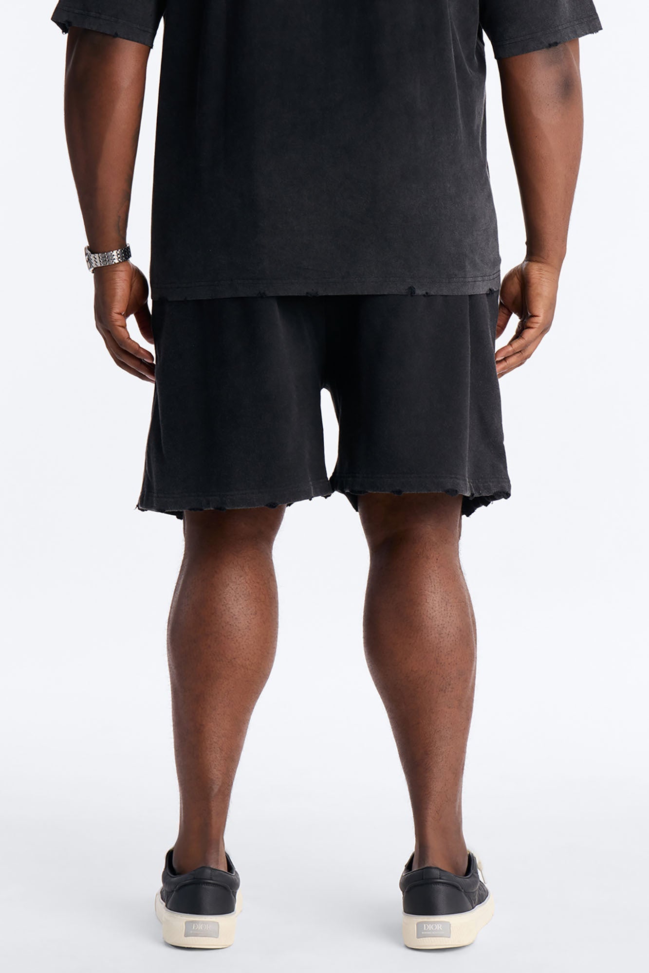 Space Jam Tune Squad Distressed Sweat Shorts - Black Fashion Nova