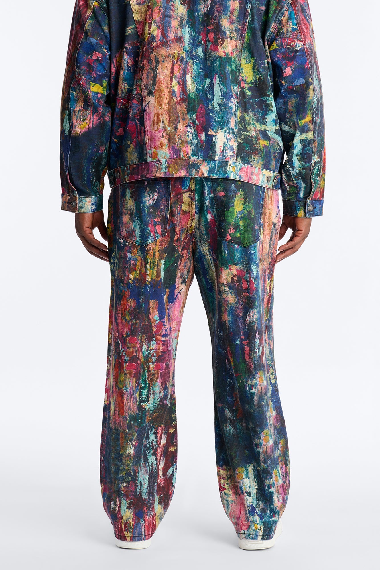 Baggy On The Gogh Painted Jean - Multi Color Fashion Nova