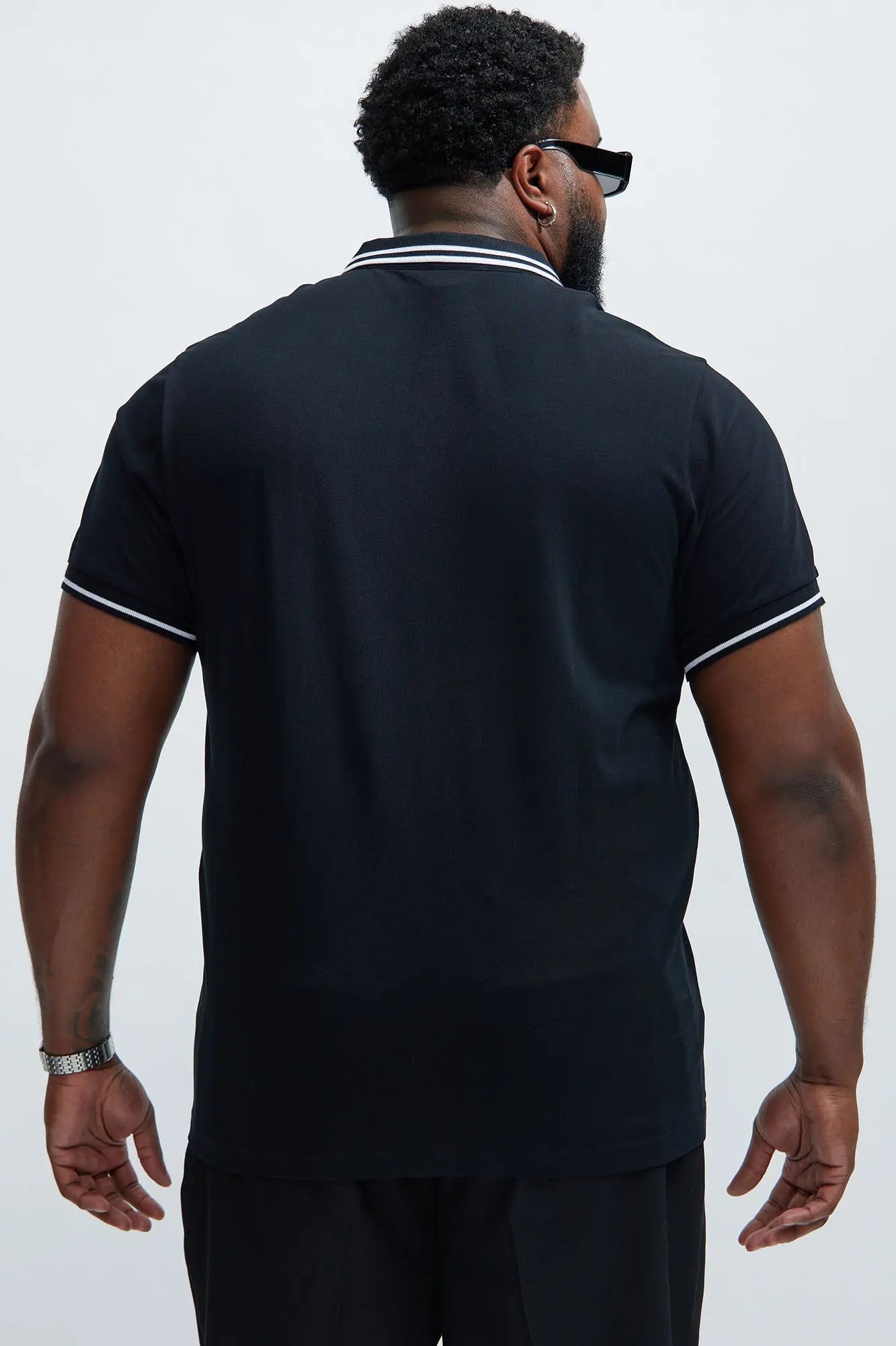 Wilson Short Sleeve Polo - Black Fashion Nova