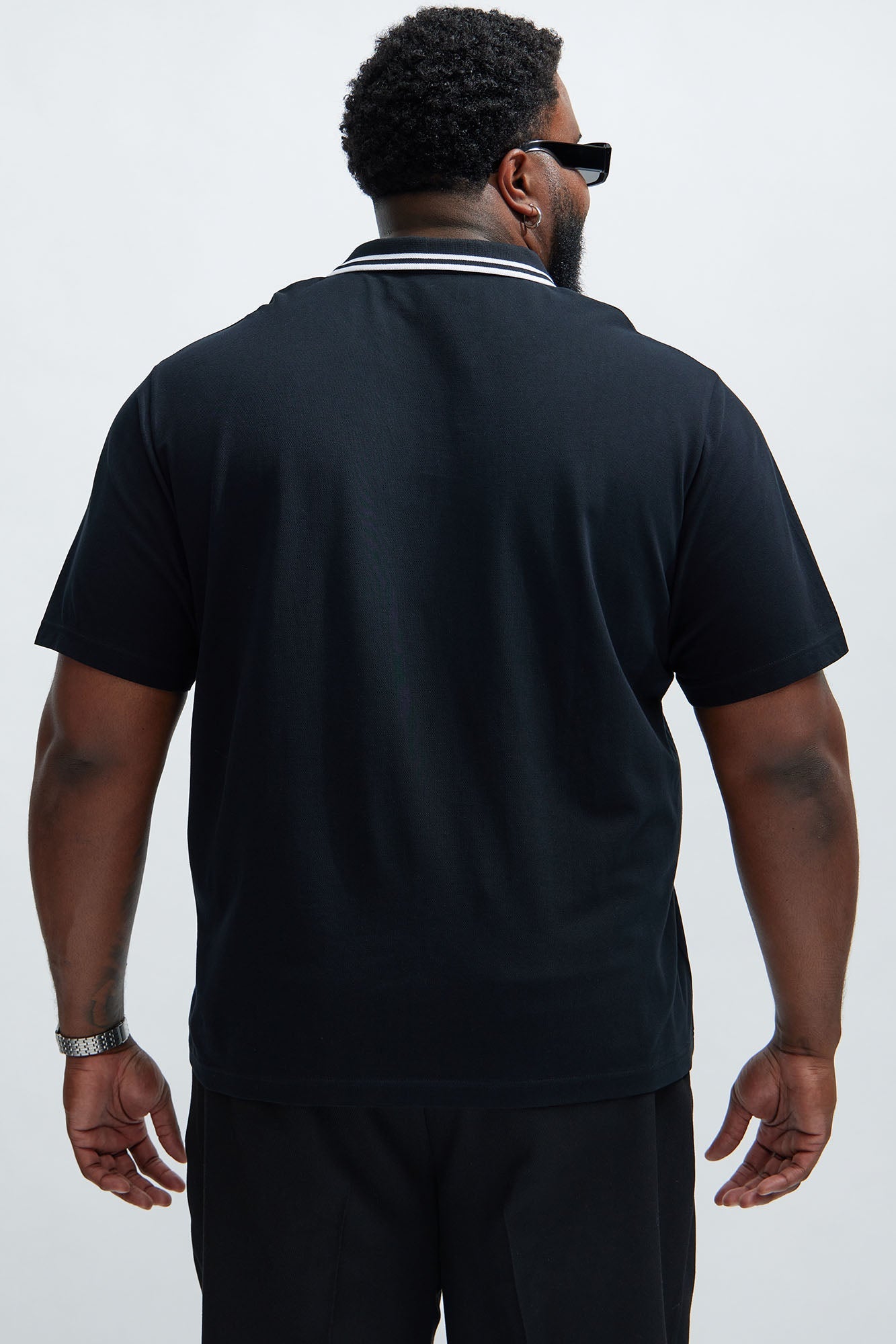 Jaxon Short Sleeve Polo - Black Fashion Nova