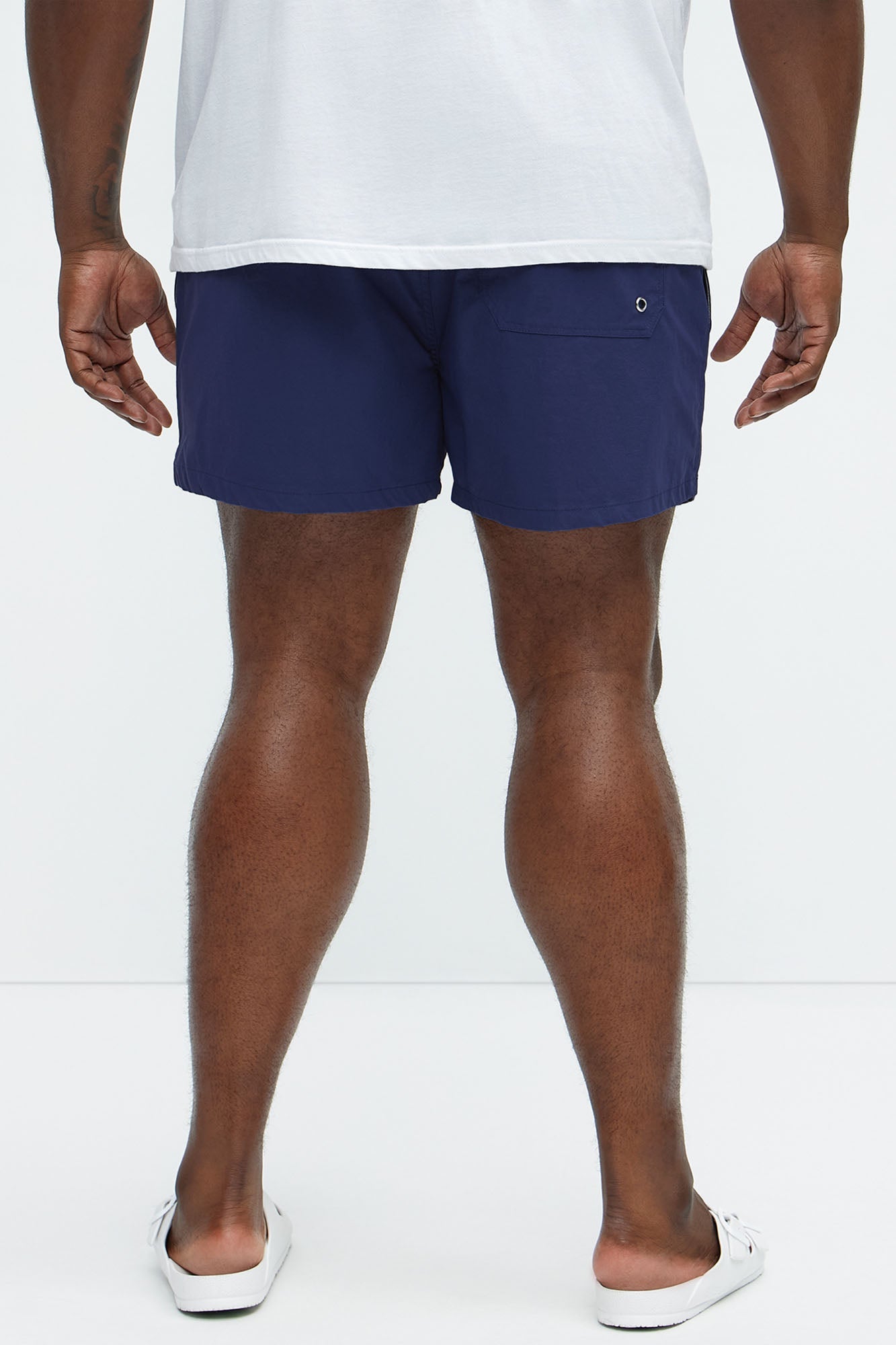 Montez Stretch Swim Trunk 4″ - Navy Fashion Nova