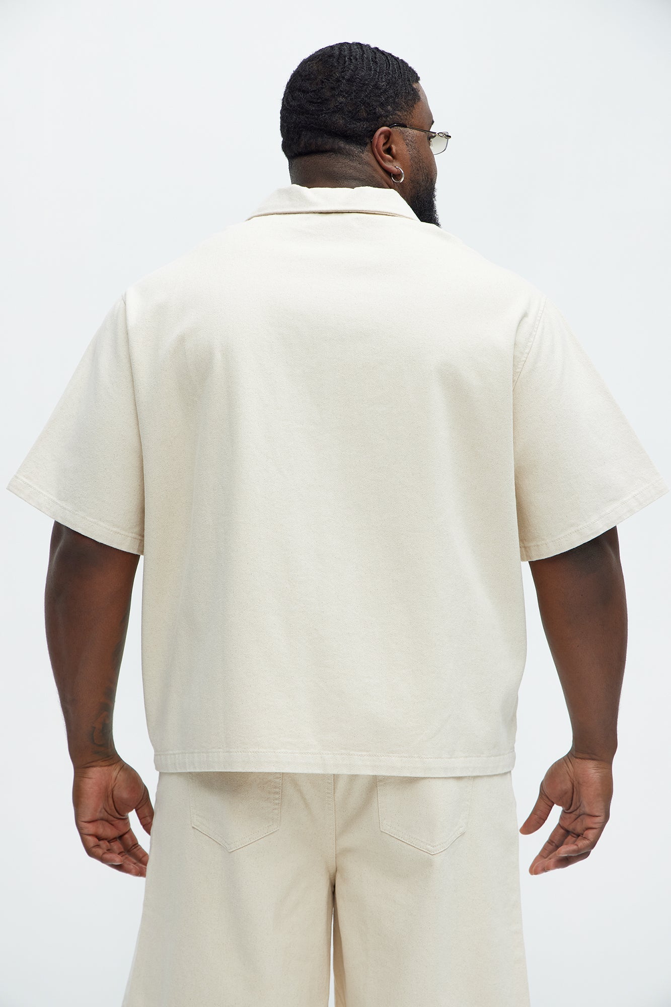 Colin True Denim Button Up Shirt - Sand Fashion Nova