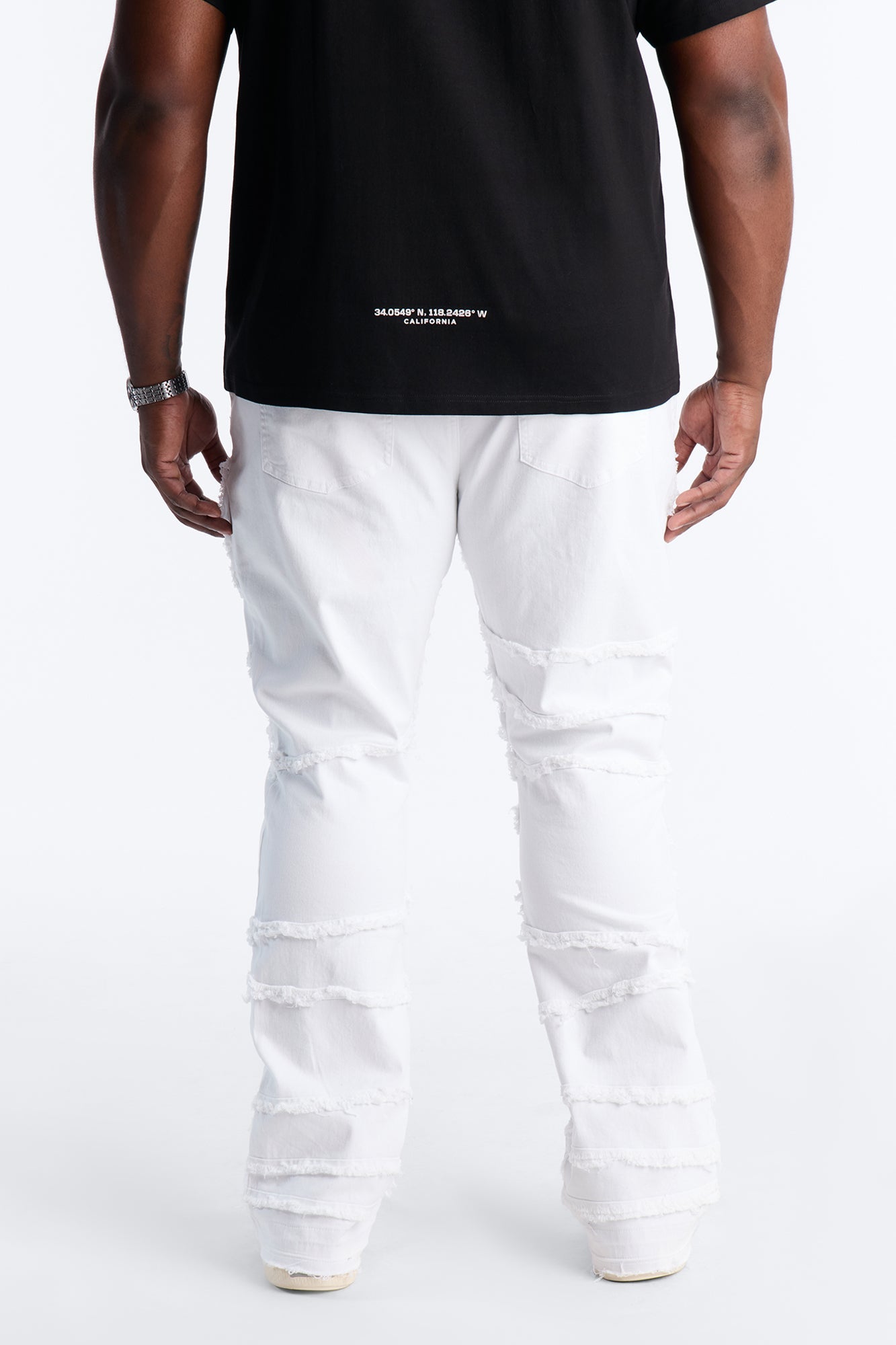 Stacked Skinny Flare Fray It Up Jean - White Fashion Nova