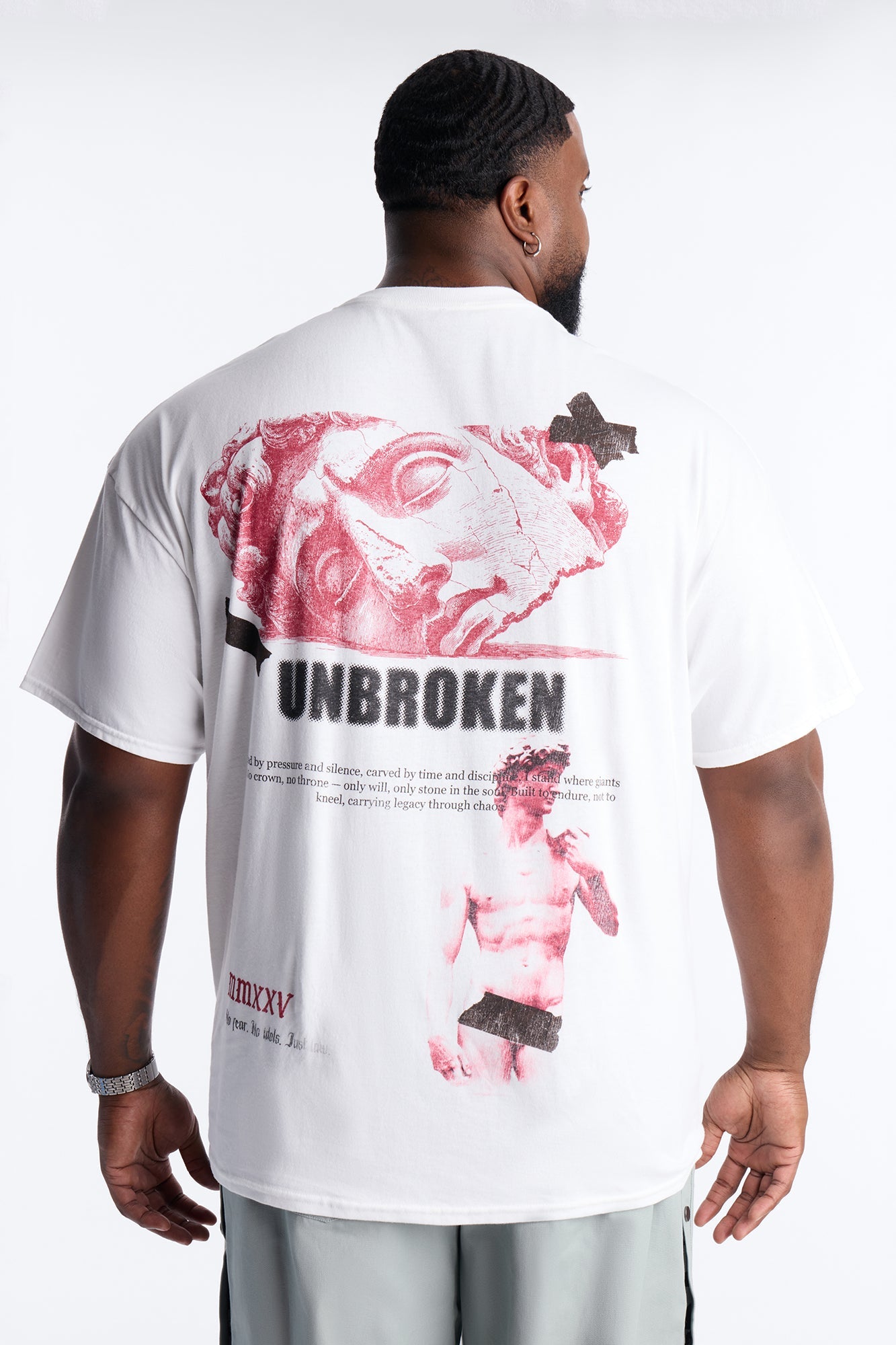 Unbroken And Focused Oversized Short Sleeve Tee - White Fashion Nova