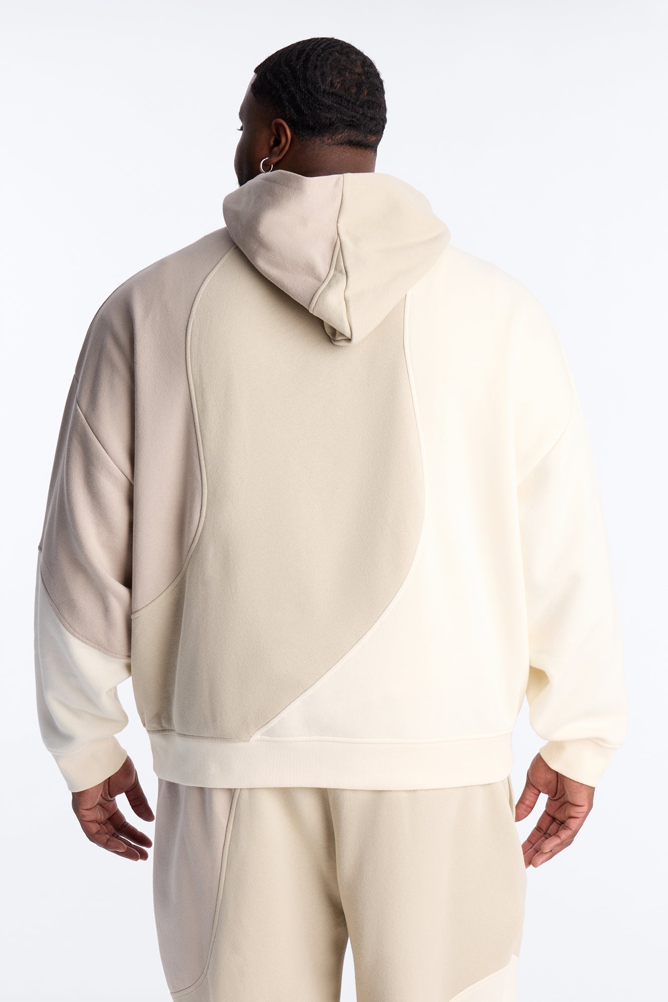 Oversized Neapolitan Paneled Hoodie - Taupe Fashion Nova