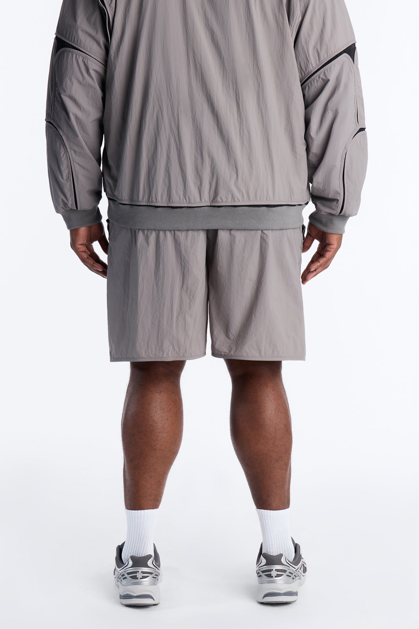 Relaxed Courtside Mesh Paneled Short - Charcoal Fashion Nova