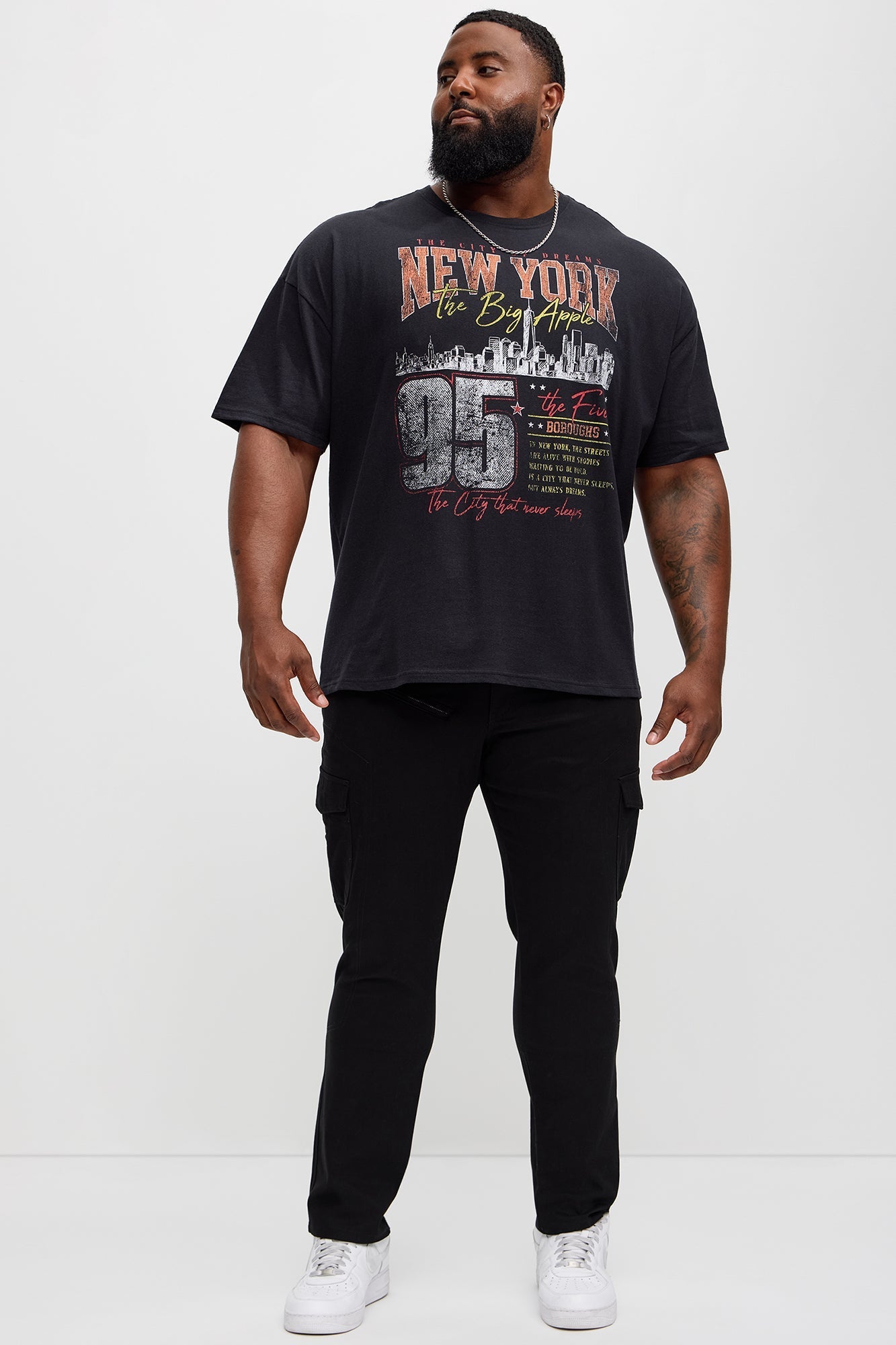The Big Apple NYC Oversized Short Sleeve Tee - Black Fashion Nova