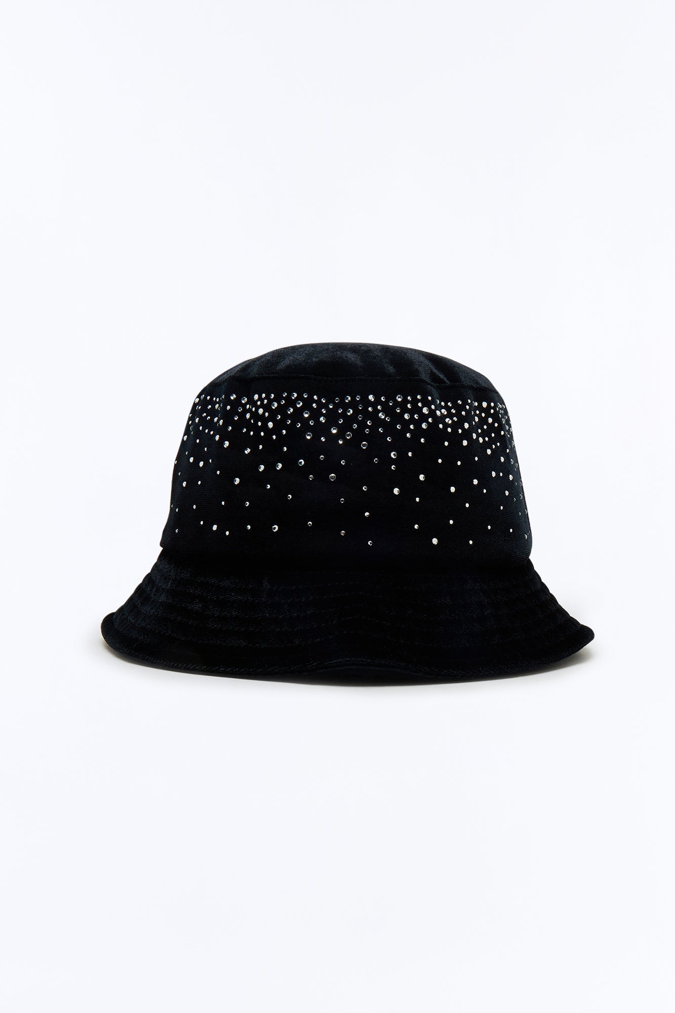 Rhinestone Embellished Bucket Hat - Black Fashion Nova