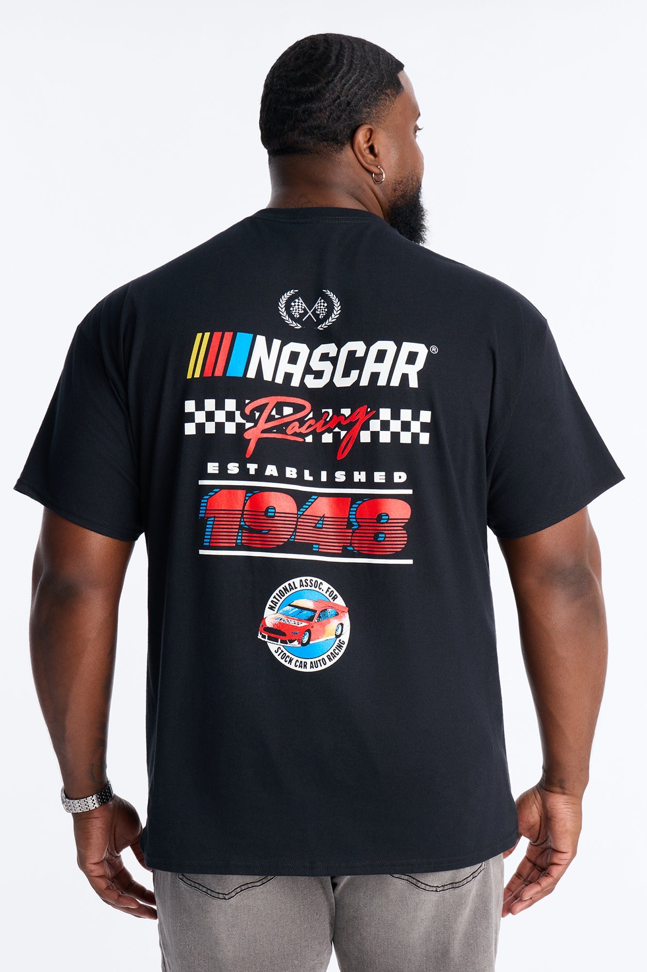 Nascar Racing 1948 Short Sleeve Tee - Black Fashion Nova